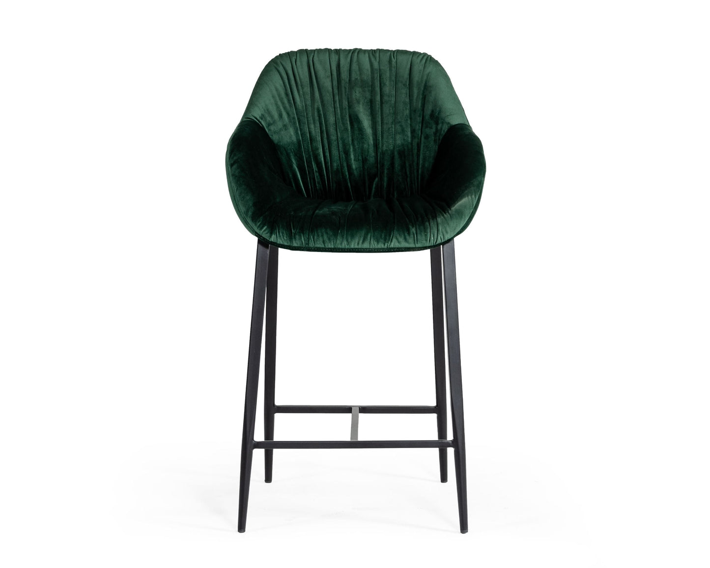 Modrest Katrina Modern Green Fabric Bar Stool