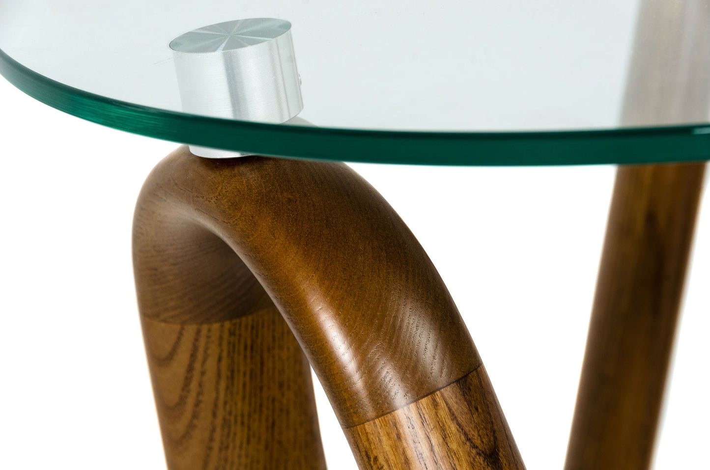 Modrest Lassen Modern Glass and Walnut End Table