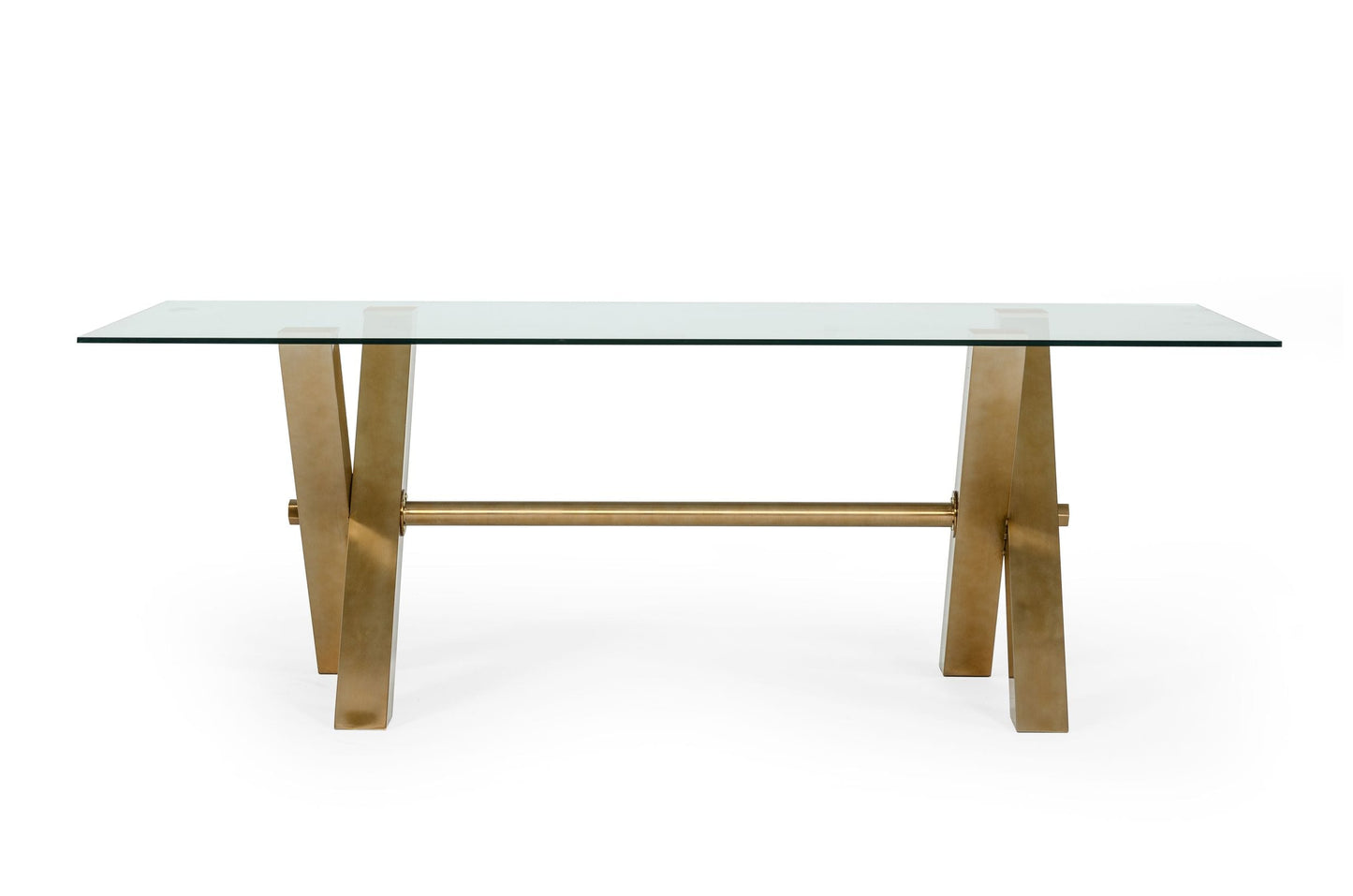 Modrest Dandy Modern Golden and 15mm Glass Dining Table