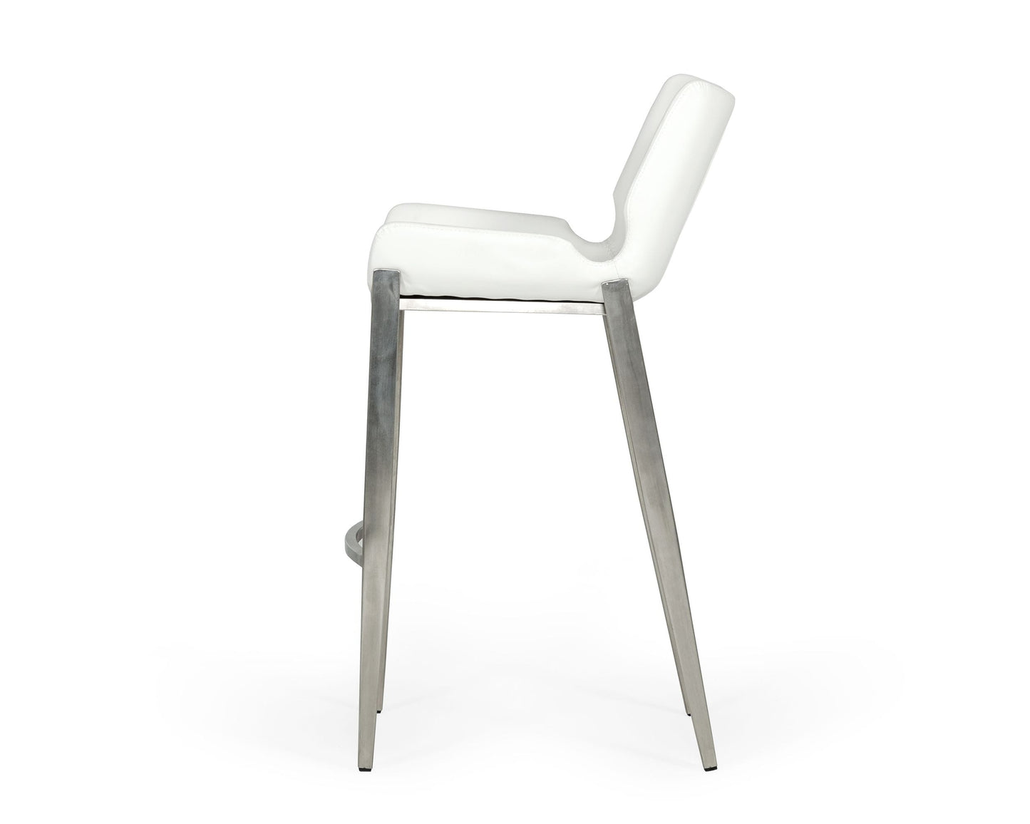 Modrest Dave Modern White Leatherette Bar Stool
