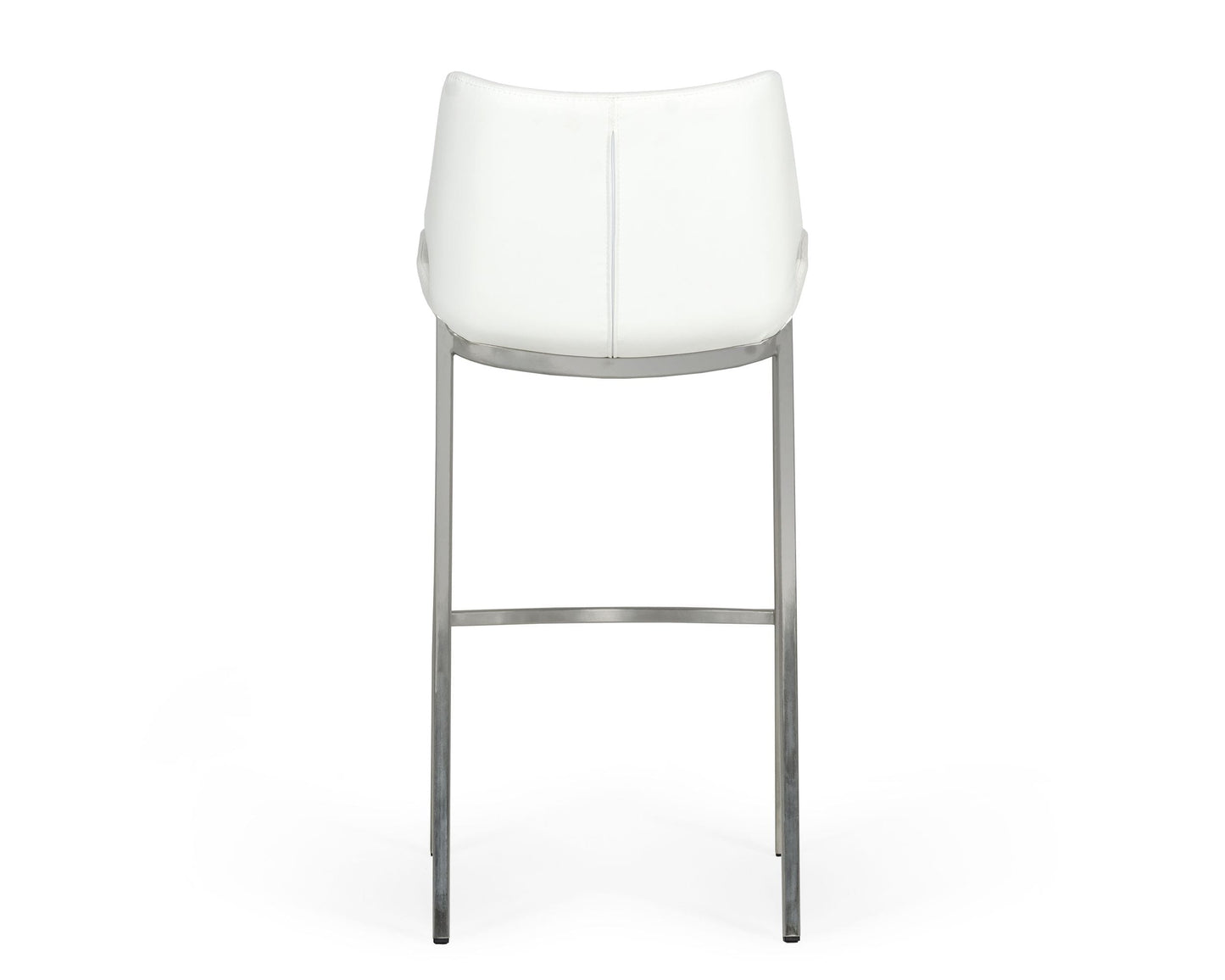 Modrest Dave Modern White Leatherette Bar Stool