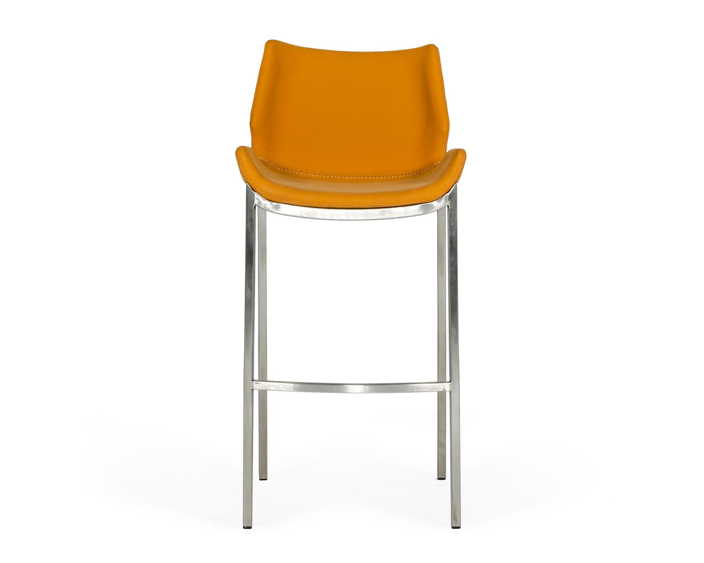 Modrest Dave Modern Orange Leatherette Bar Stool