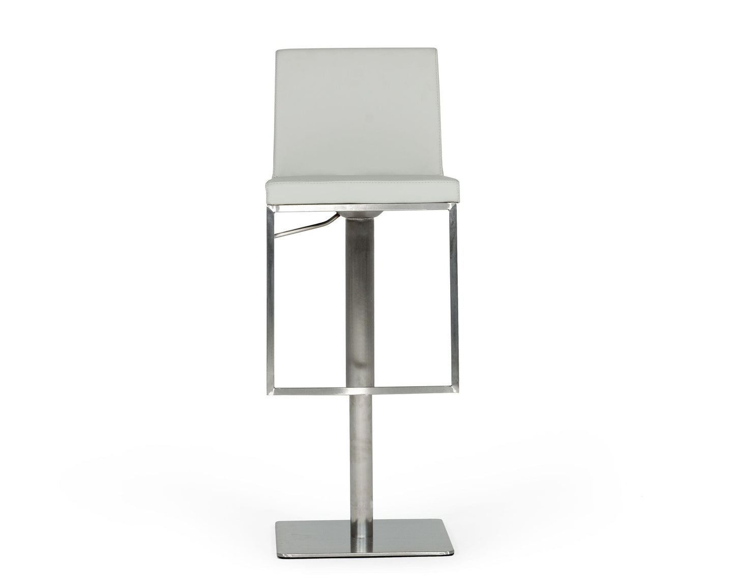 Modrest Folsum Modern Light Grey and Brushed Stainless Steel Bar Stool