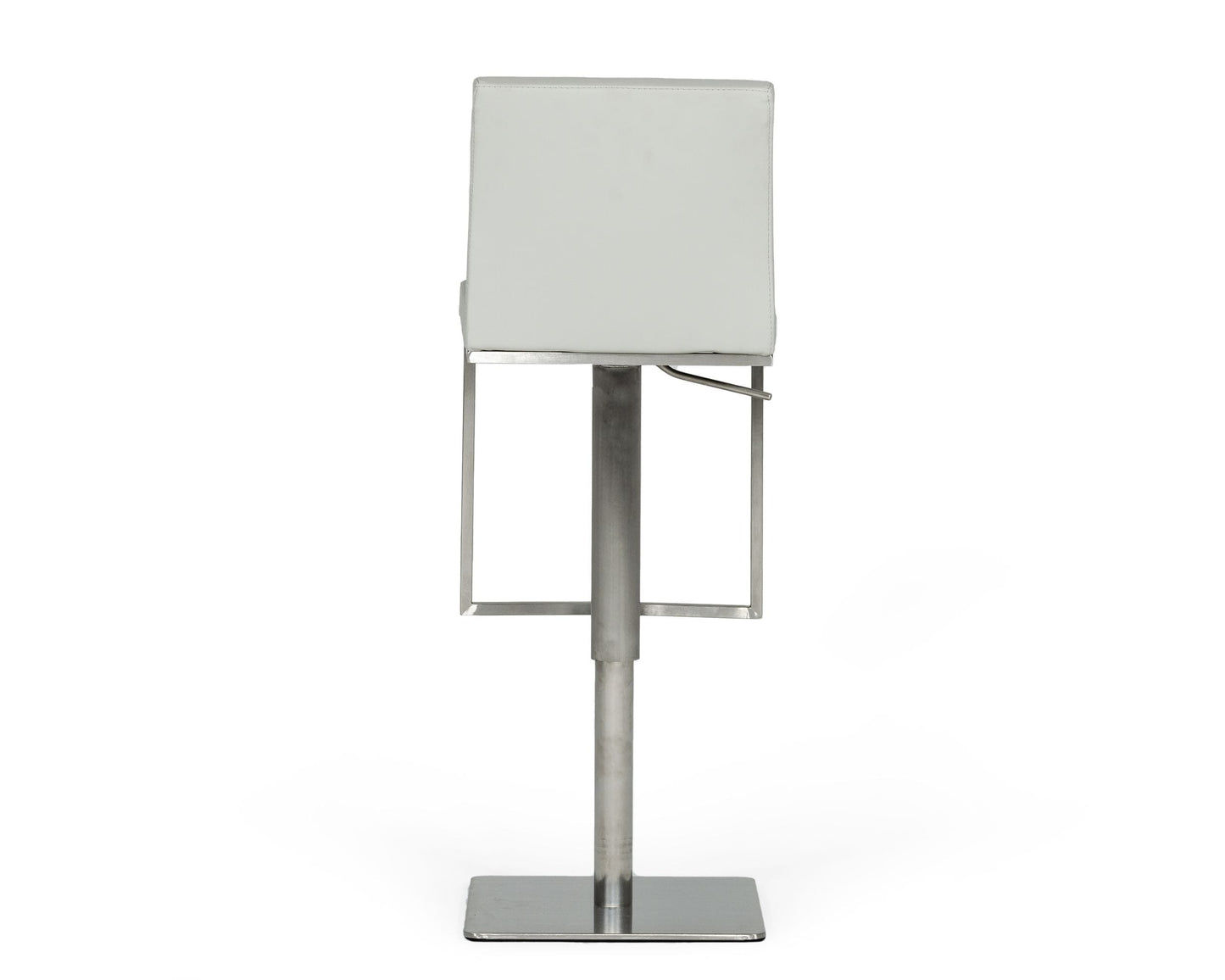 Modrest Folsum Modern Light Grey and Brushed Stainless Steel Bar Stool