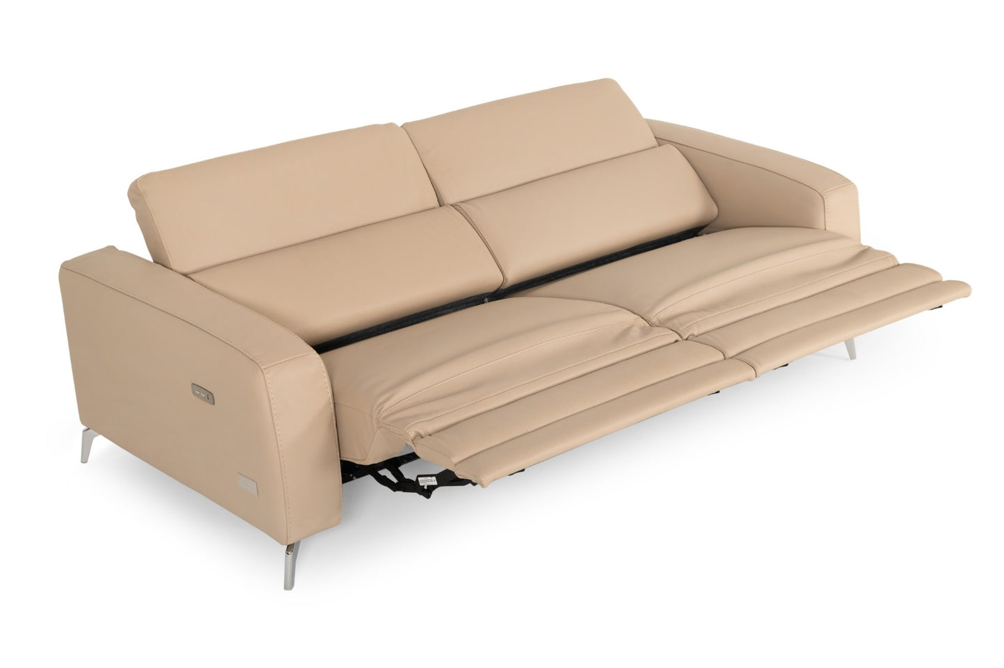 Lamod Italia Turin Cappuccino Leather 2-Seater 91" Recliner Sofa