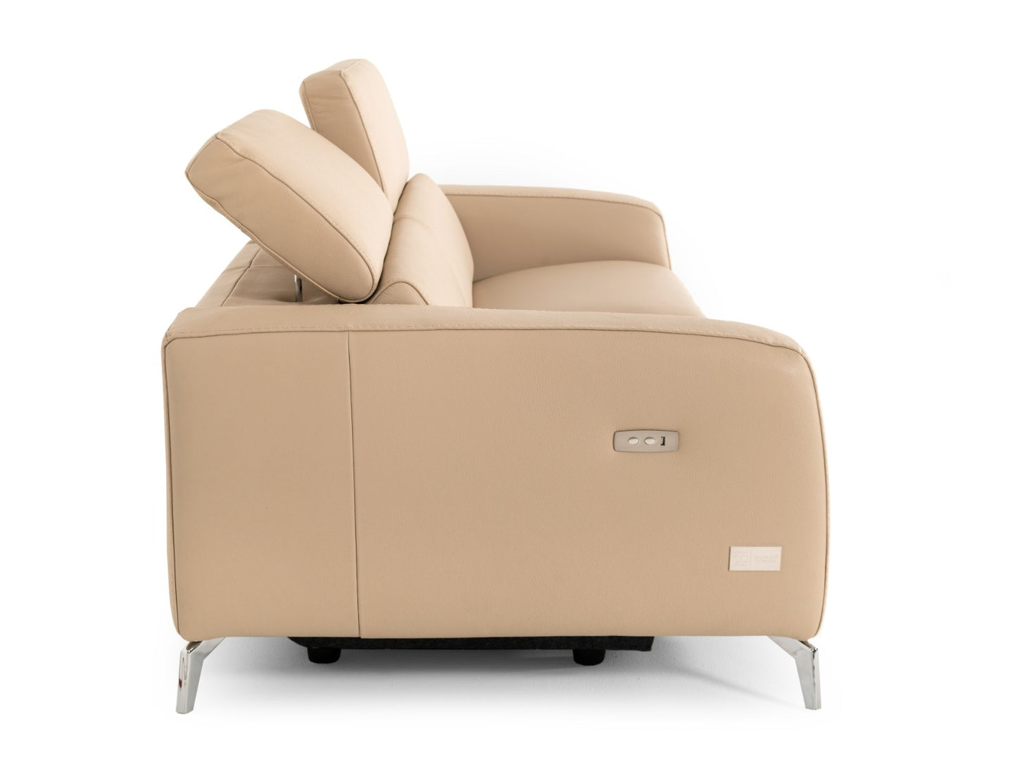 Lamod Italia Turin Cappuccino Leather 2-Seater 91" Recliner Sofa