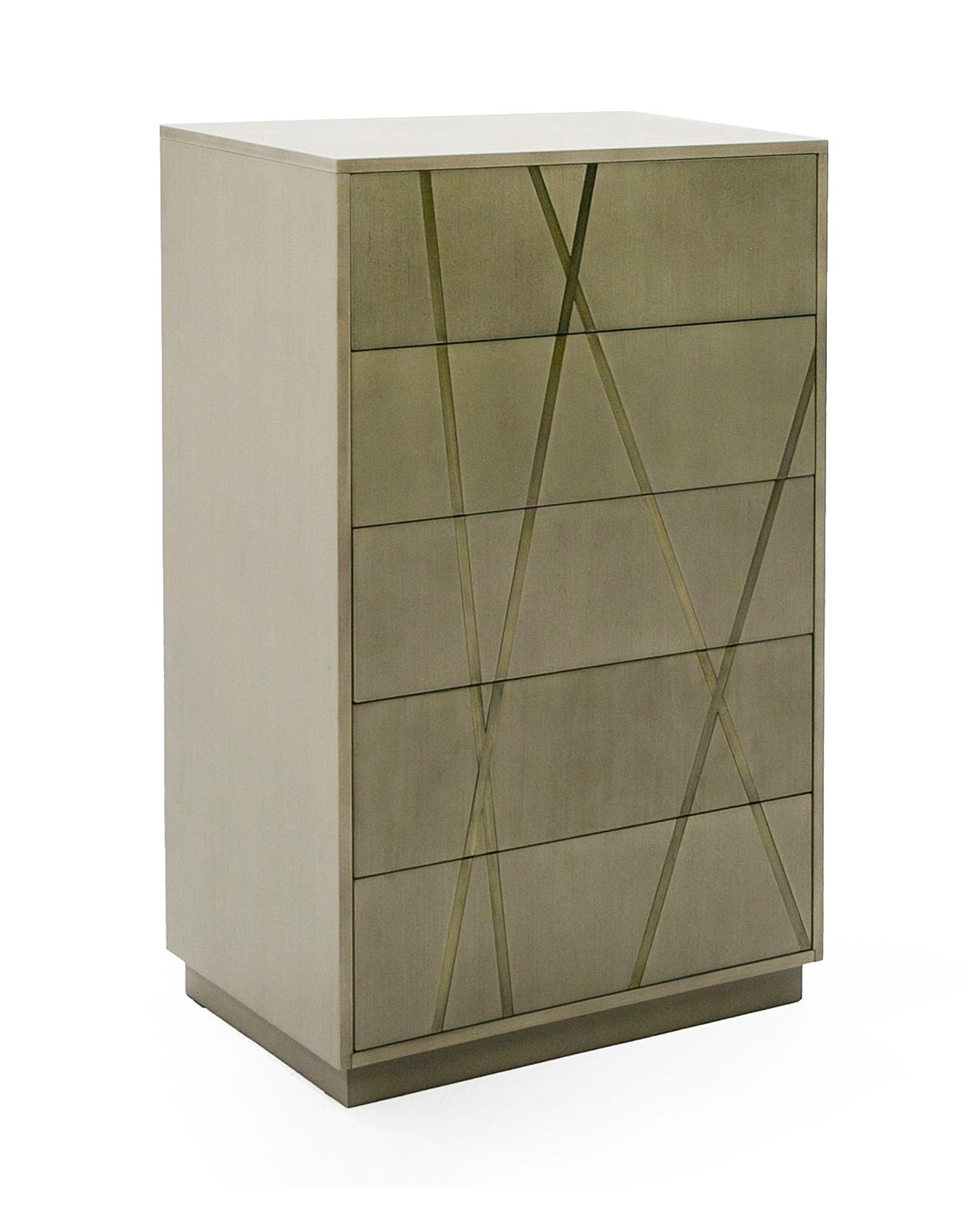 Modrest Nixa Modern Wide Birch Brushed Bronze Chest