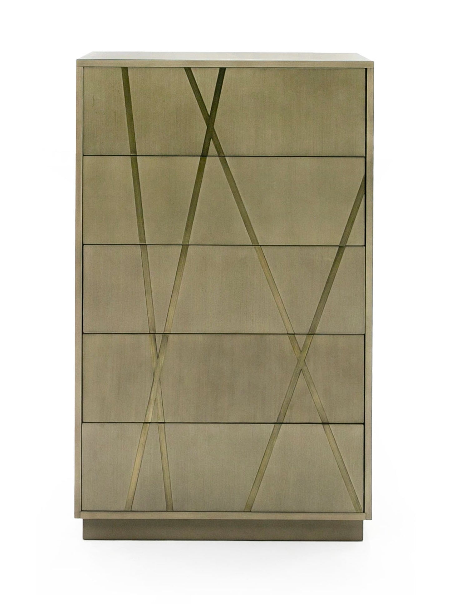 Modrest Nixa Modern Wide Birch Brushed Bronze Chest