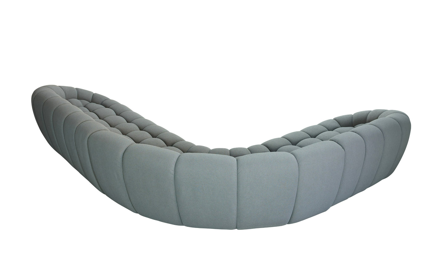 Divani Casa Yolonda Modern Light Grey Curved Sectional Sofa