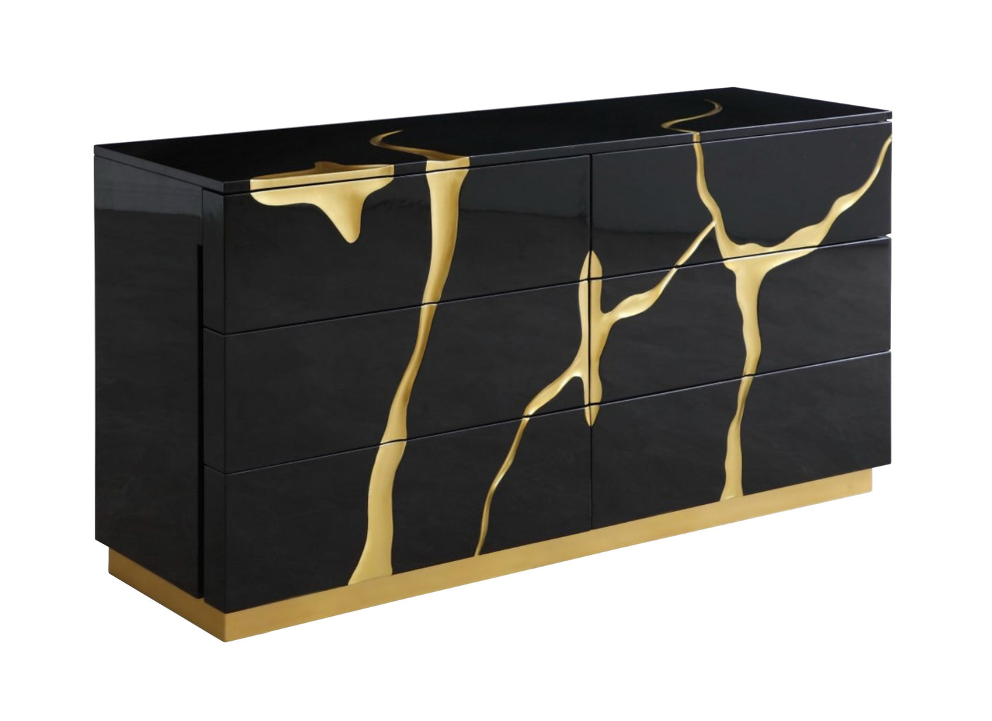 Modrest Aspen Modern Black and Gold Dresser