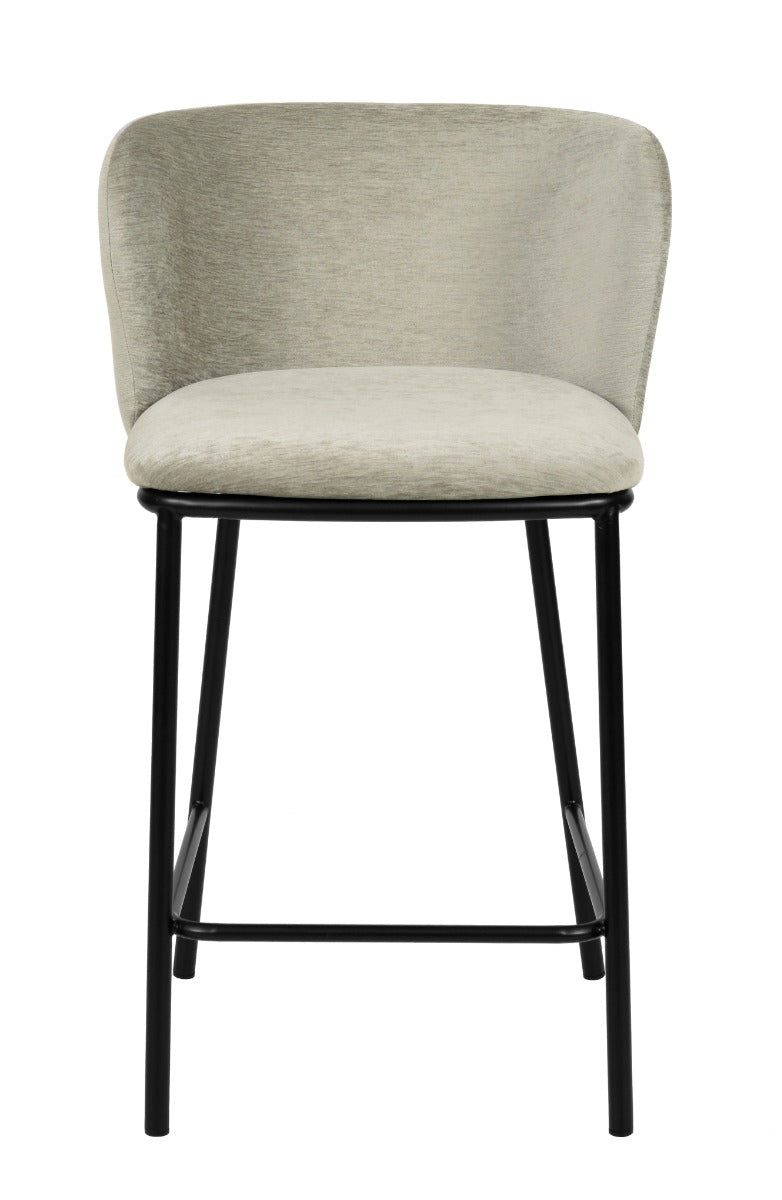 Modrest Bessie Modern Grey Counter Stool Set of 2