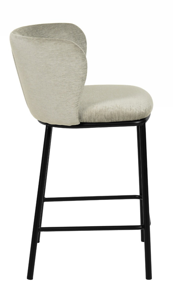 Modrest Bessie Modern Grey Counter Stool Set of 2