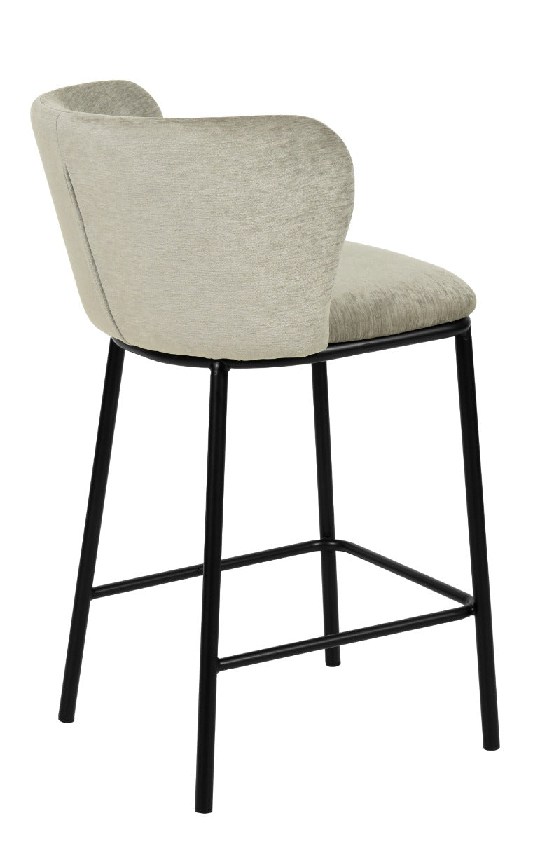 Modrest Bessie Modern Grey Counter Stool Set of 2