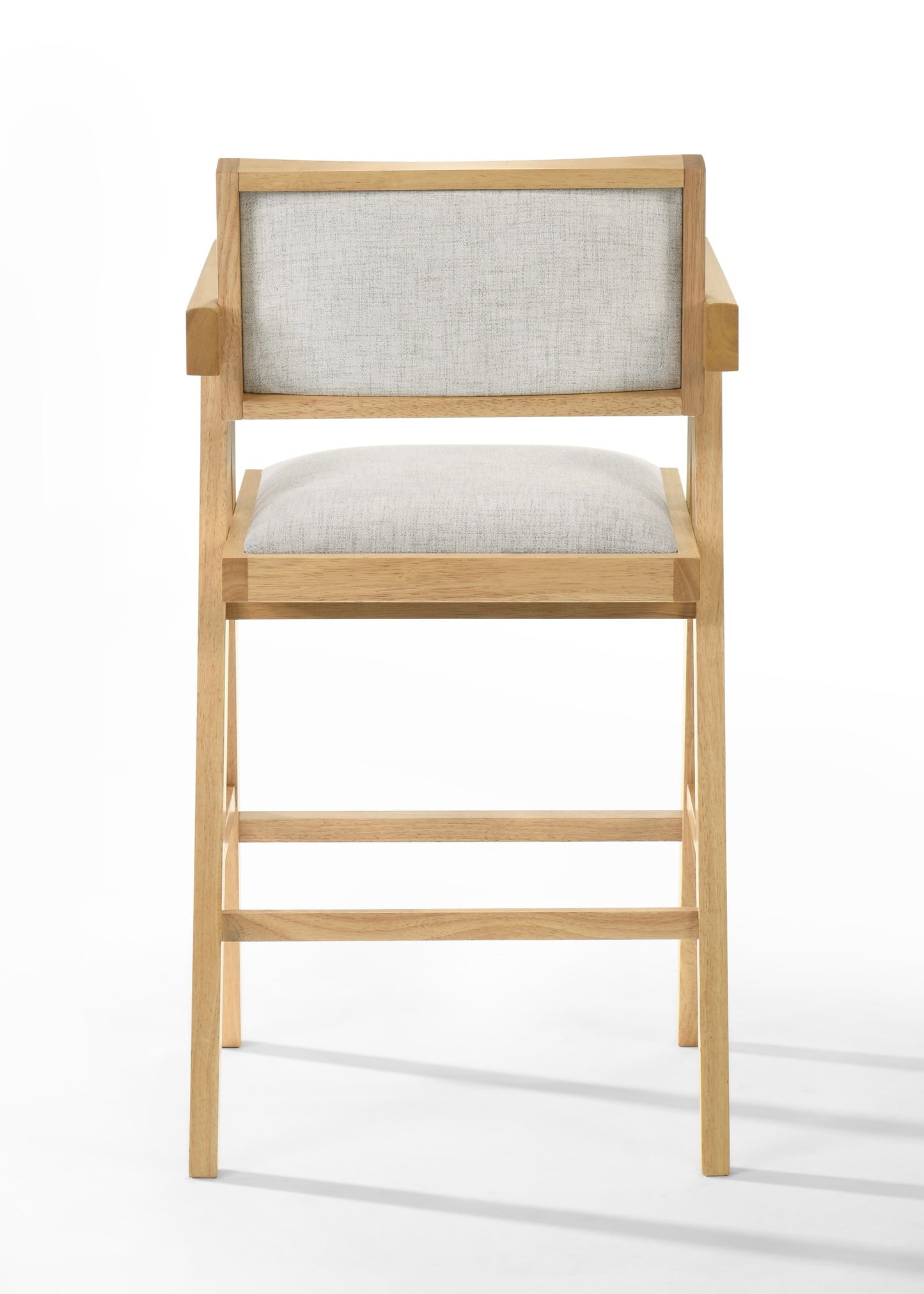 Modrest Fern Modern Natural and Beige Counter Stool Set of 2