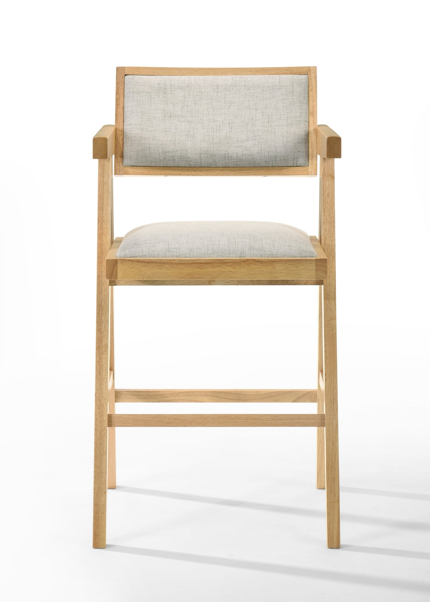 Modrest Fern Modern Natural and Beige Counter Stool Set of 2