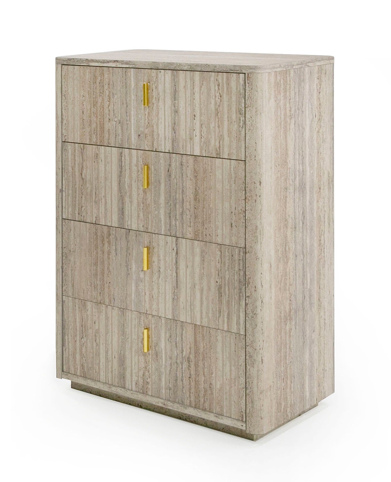Nova Domus Roma Modern Faux Travertine Gold Chest