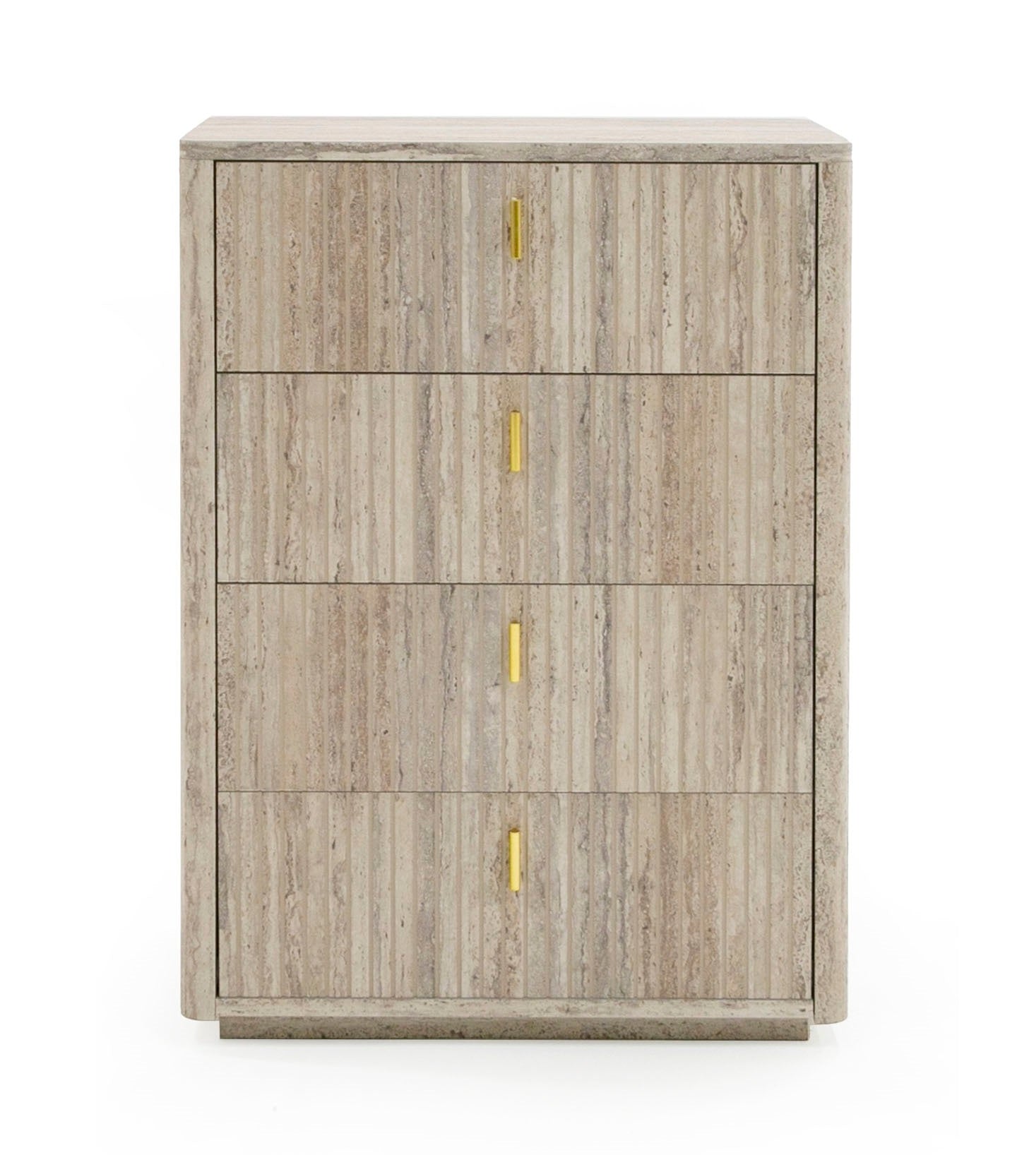 Nova Domus Roma Modern Faux Travertine Gold Chest