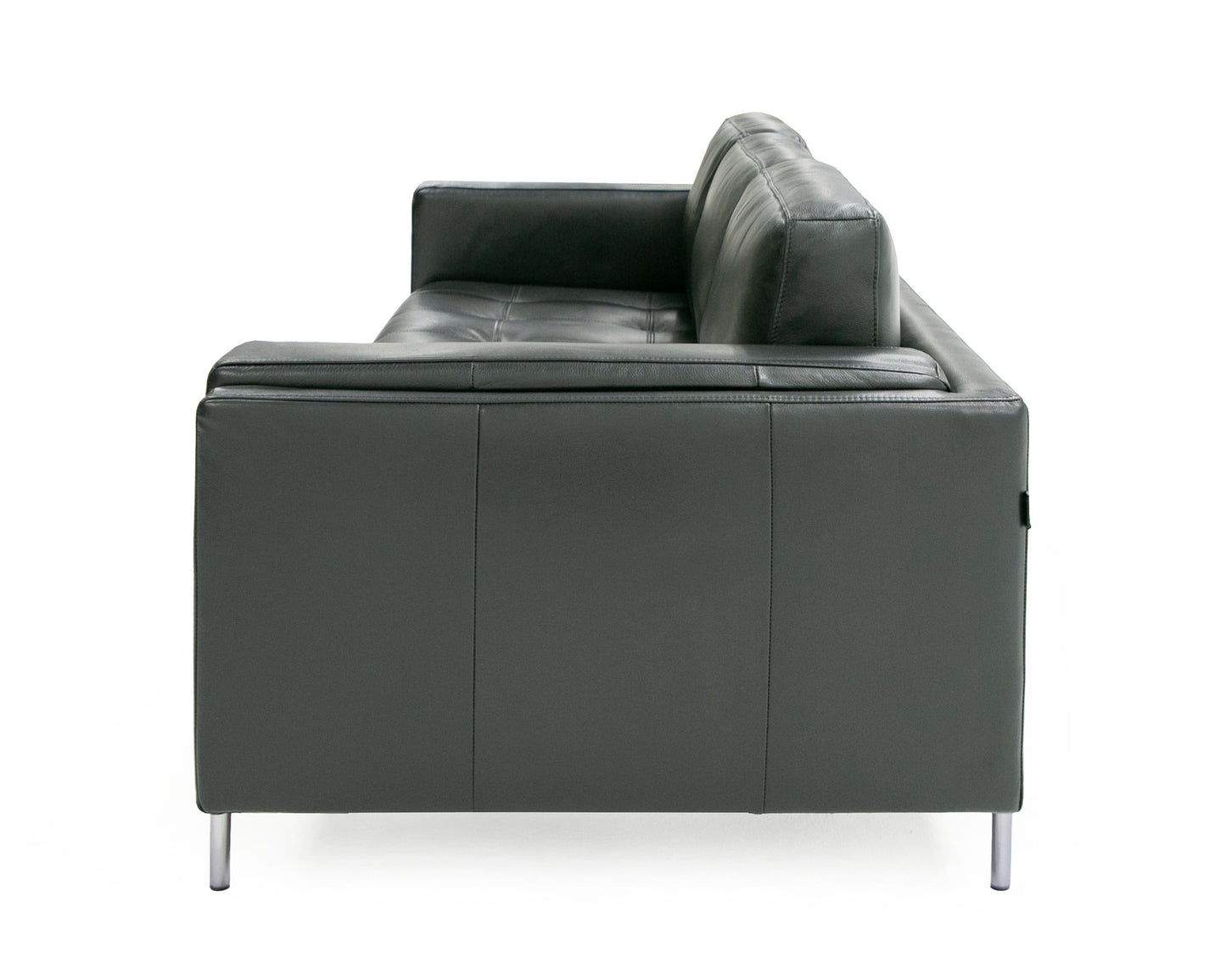 Divani Casa Schmidt Modern Black Leather Sofa