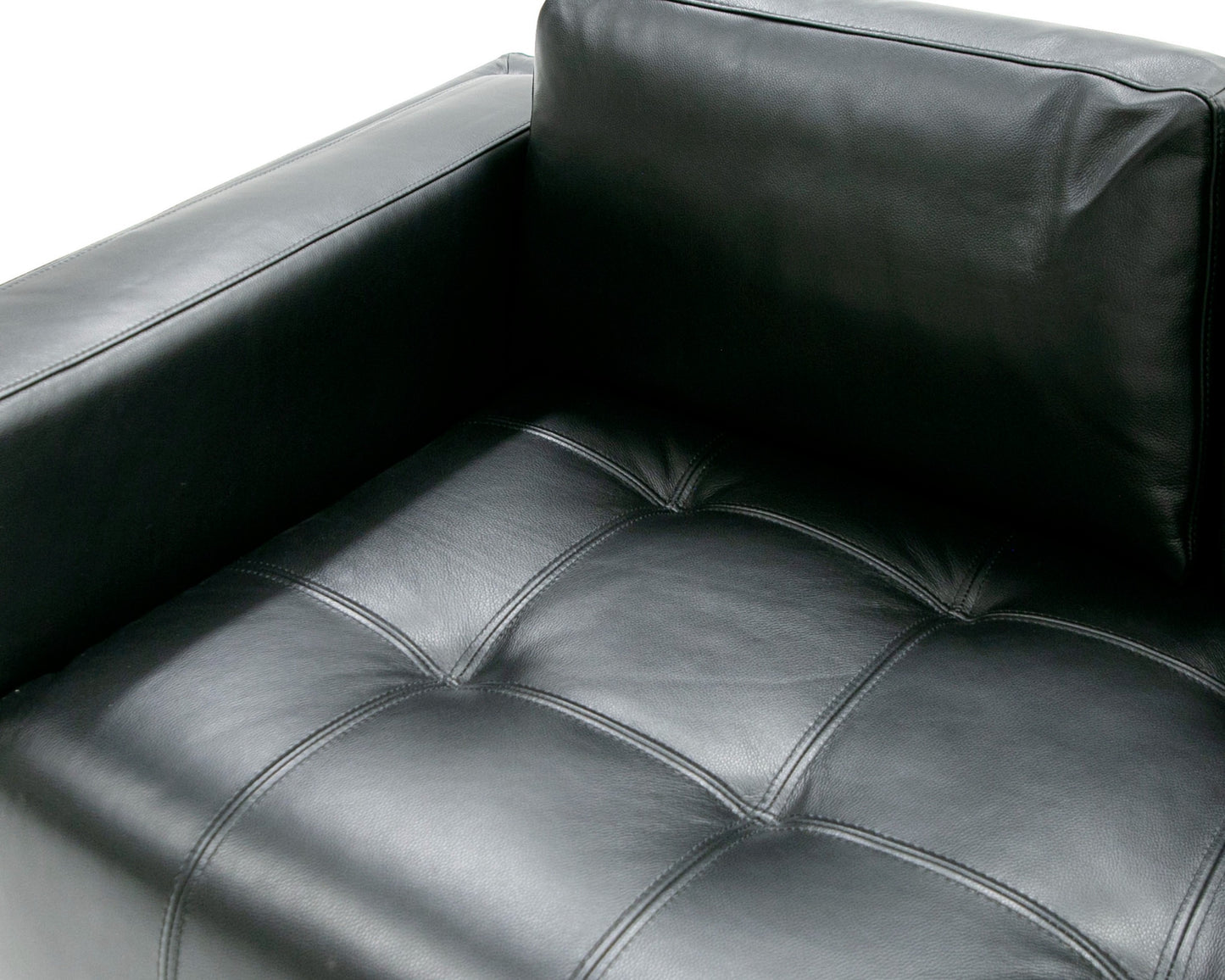 Divani Casa Schmidt Modern Black Leather Sofa