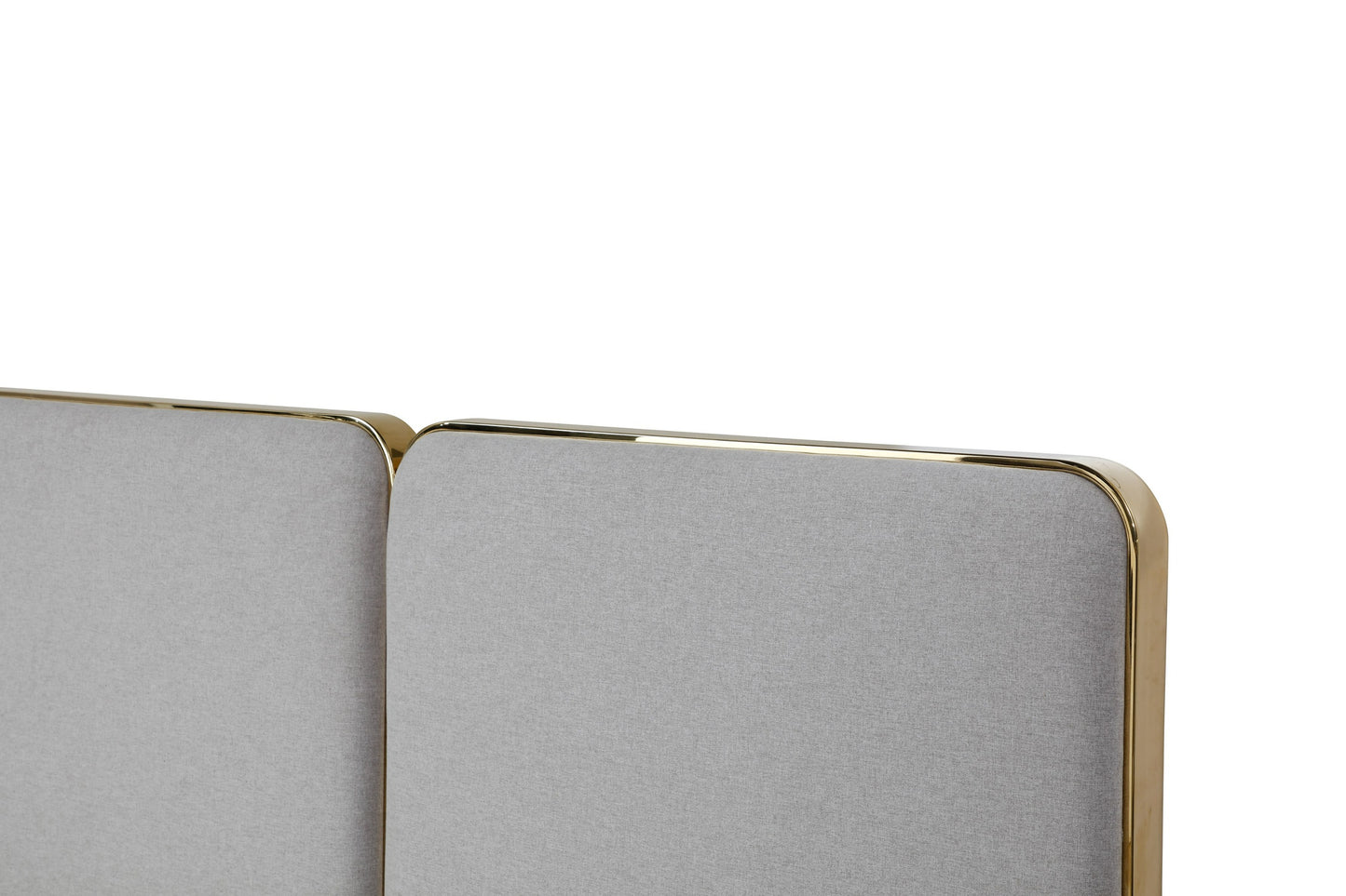Modrest Athena Modern Light Grey Linen Gold Bed
