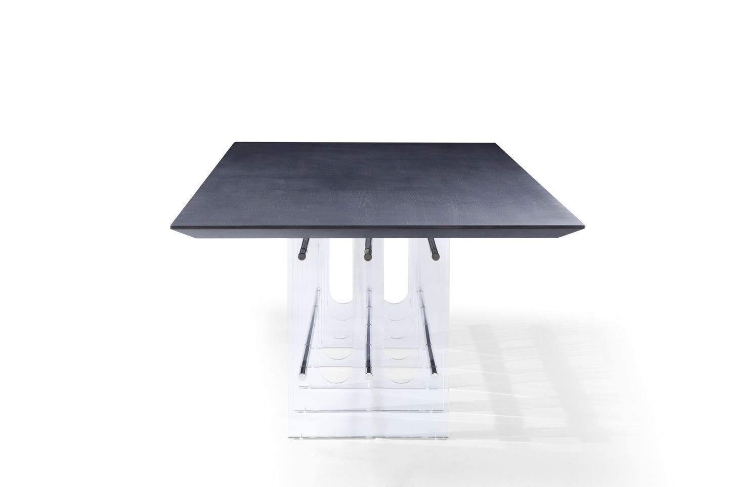 Modrest Inverness Contemporary Black Oak Acrylic Dining Table