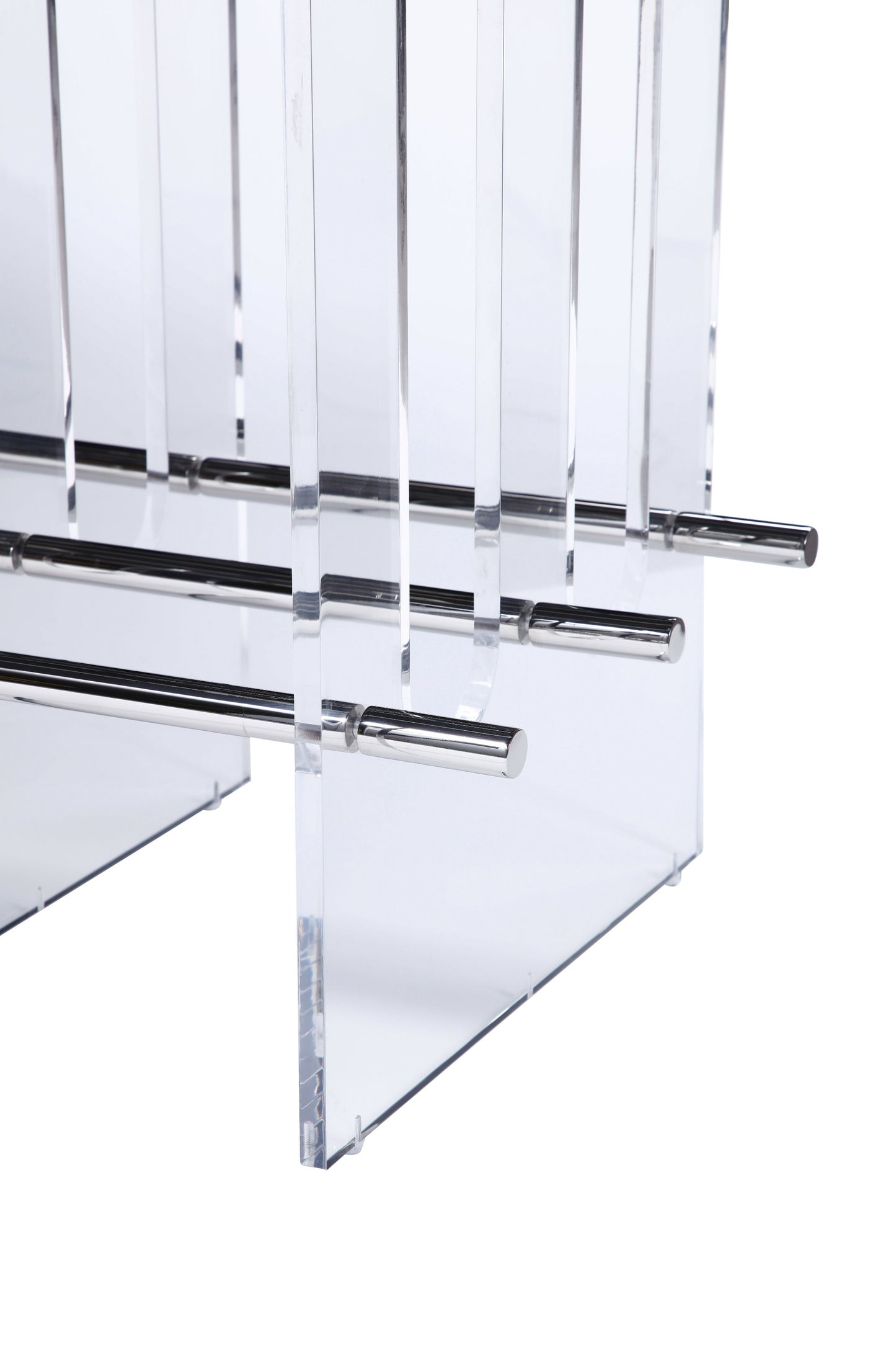 Modrest Inverness Contemporary Black Oak Acrylic Dining Table