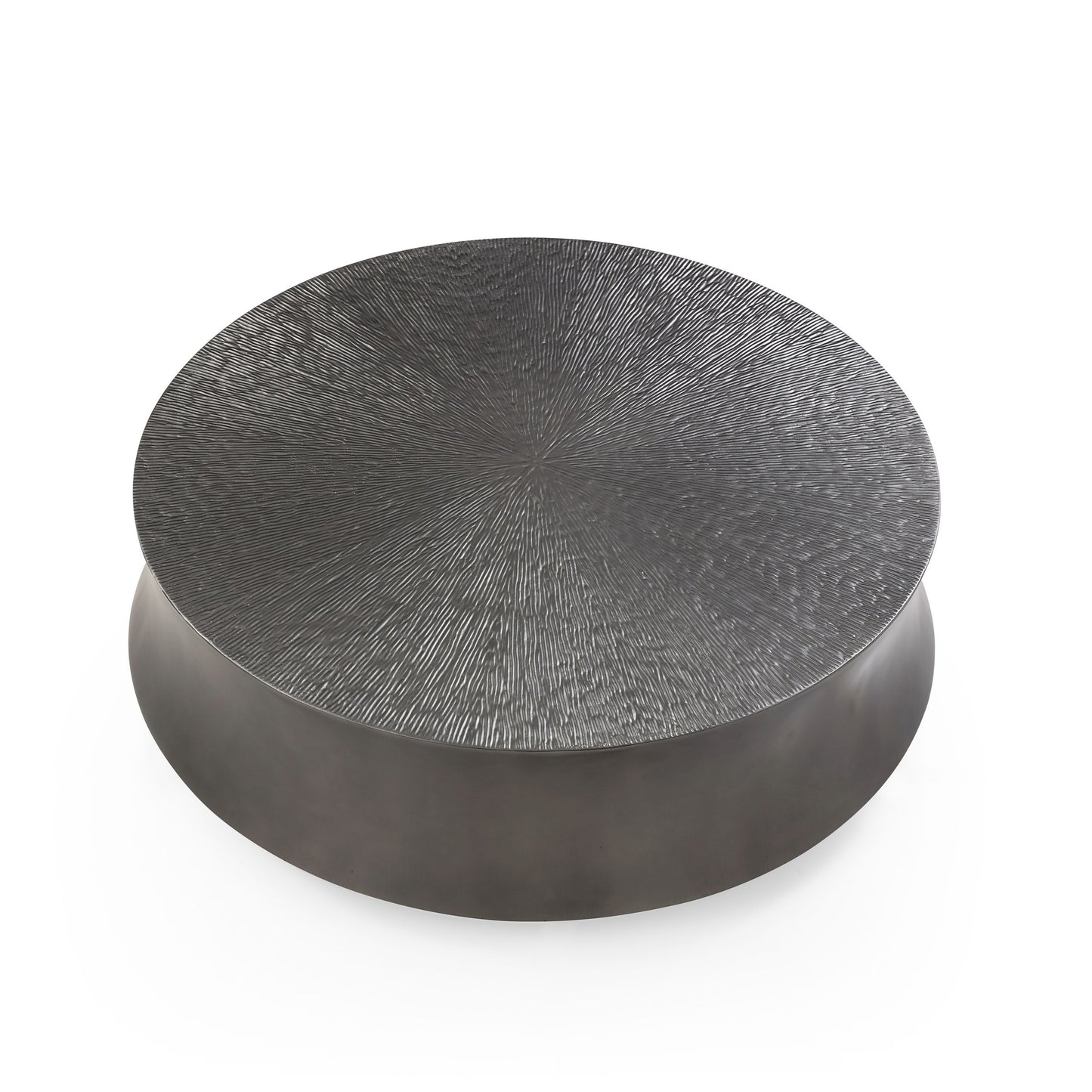 Modrest Airdrie Modern Antique Grey Large Round Coffee Table