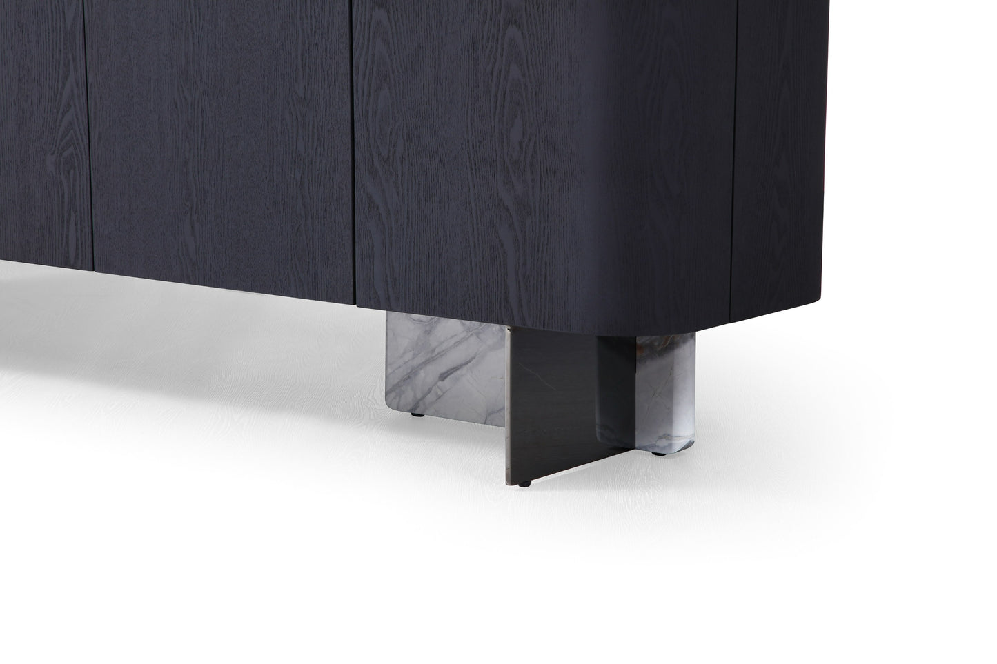 Modrest Broxburn Modern Black Oak Faux Marble Buffet