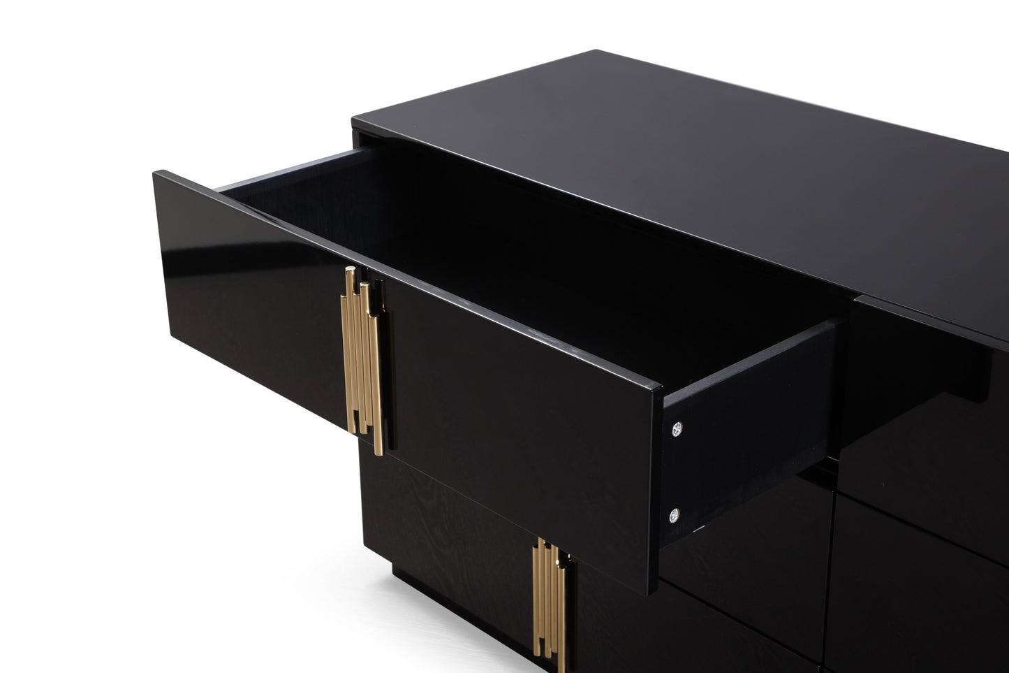 Modrest Token Modern Black Gold Wide Dresser