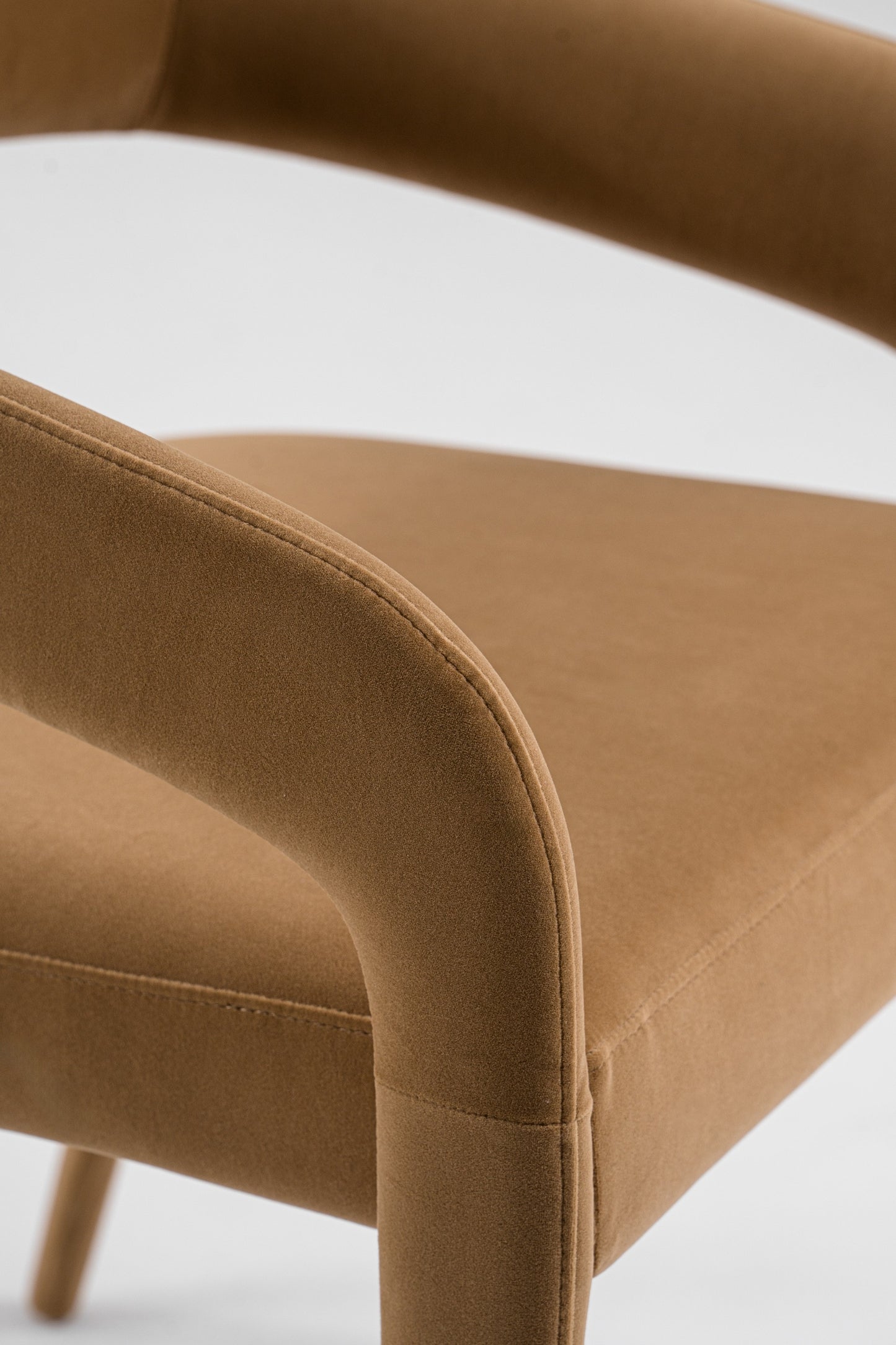 Modrest Mundra Modern Tan Fabric Dining Chair