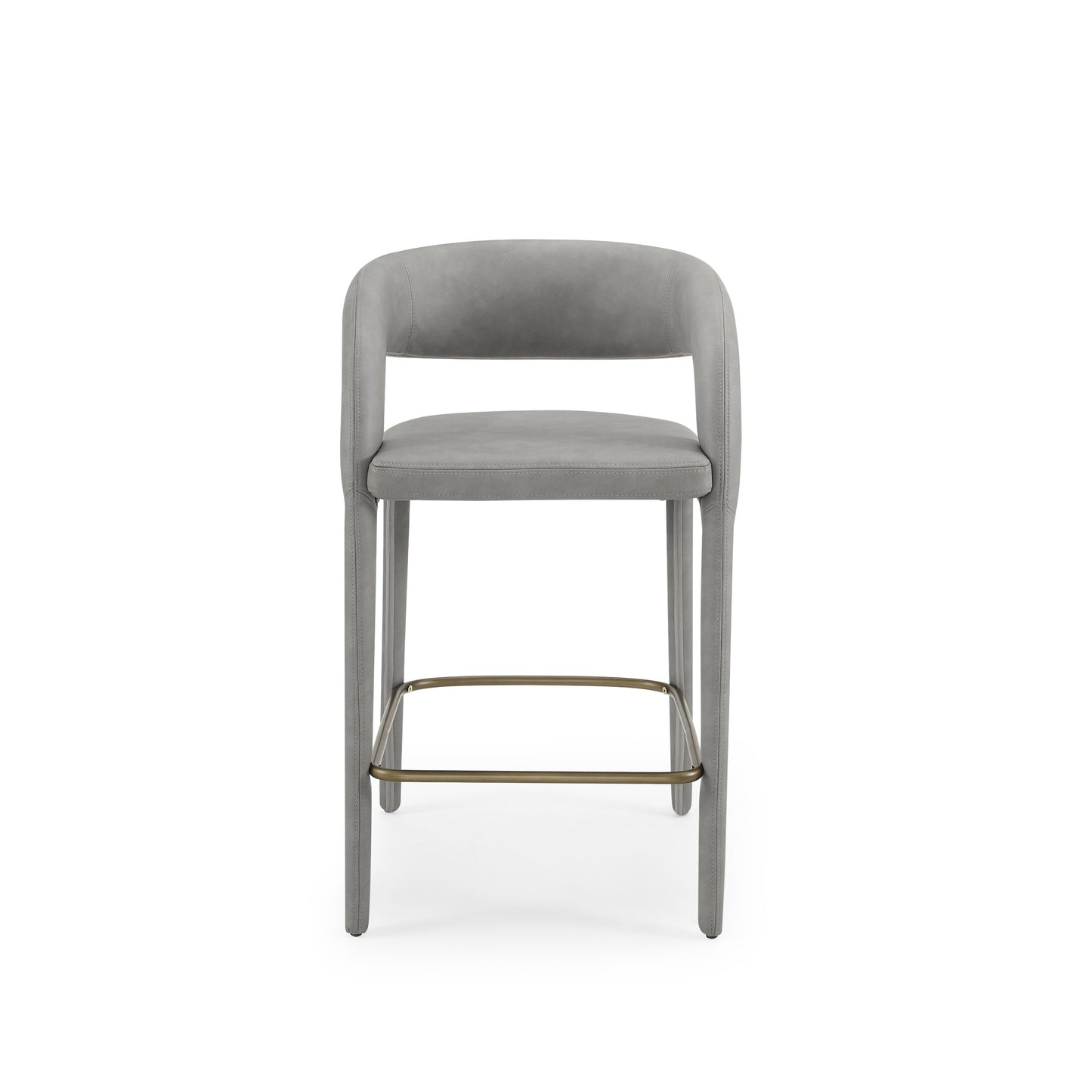 Modrest Faerron Modern Grey Leatherette Counter Chair