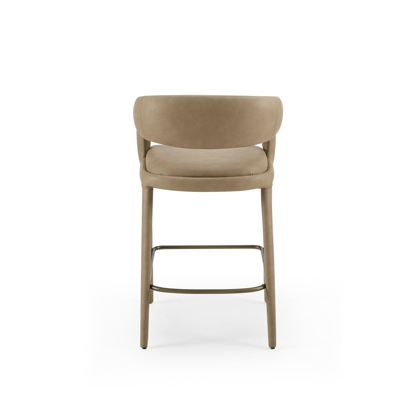 Modrest Faerron Modern Tan Leatherette Counter Chair