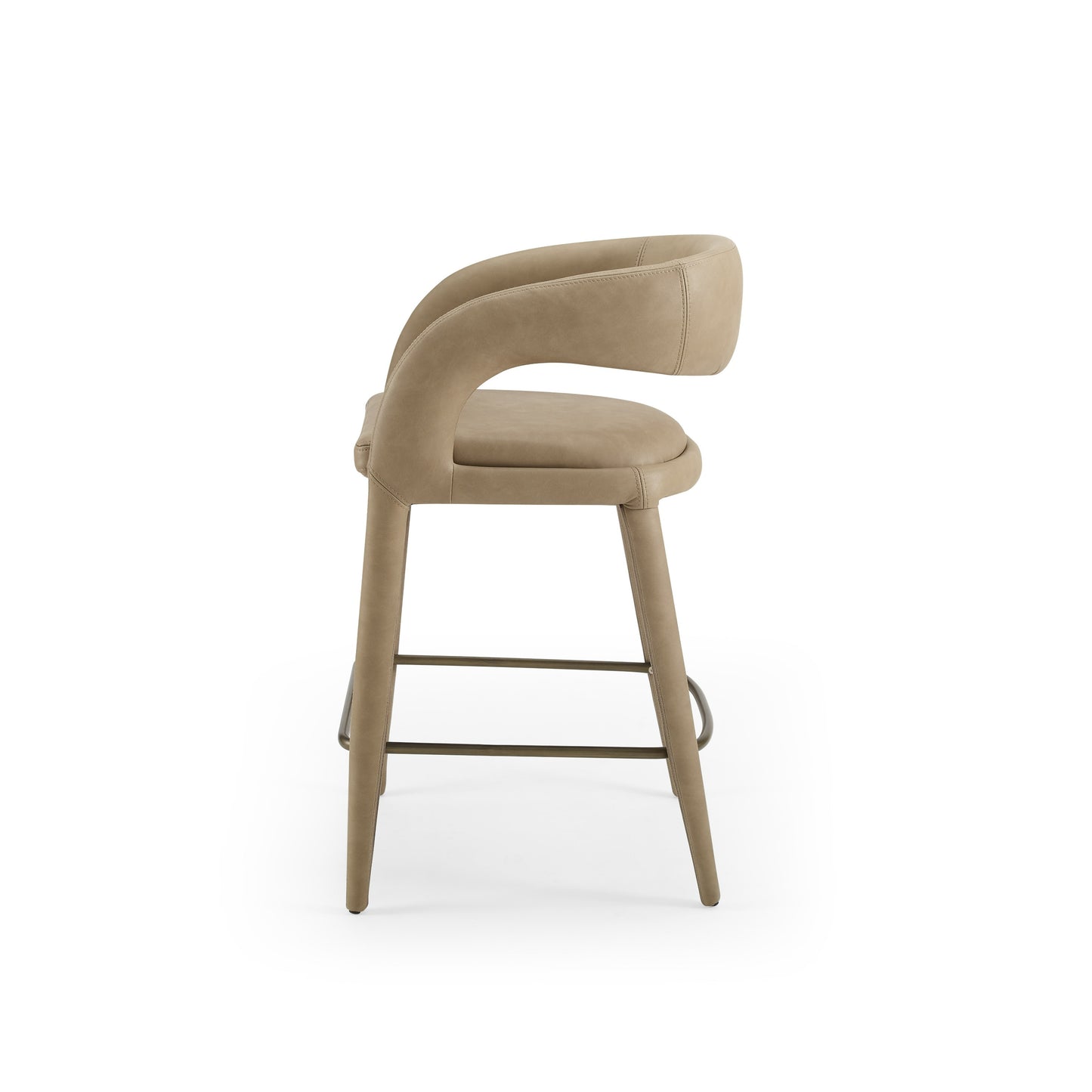 Modrest Faerron Modern Tan Leatherette Counter Chair