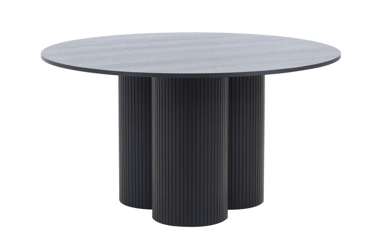 Modrest Depew Mid-Century Modern Black Oak Round Dining Table