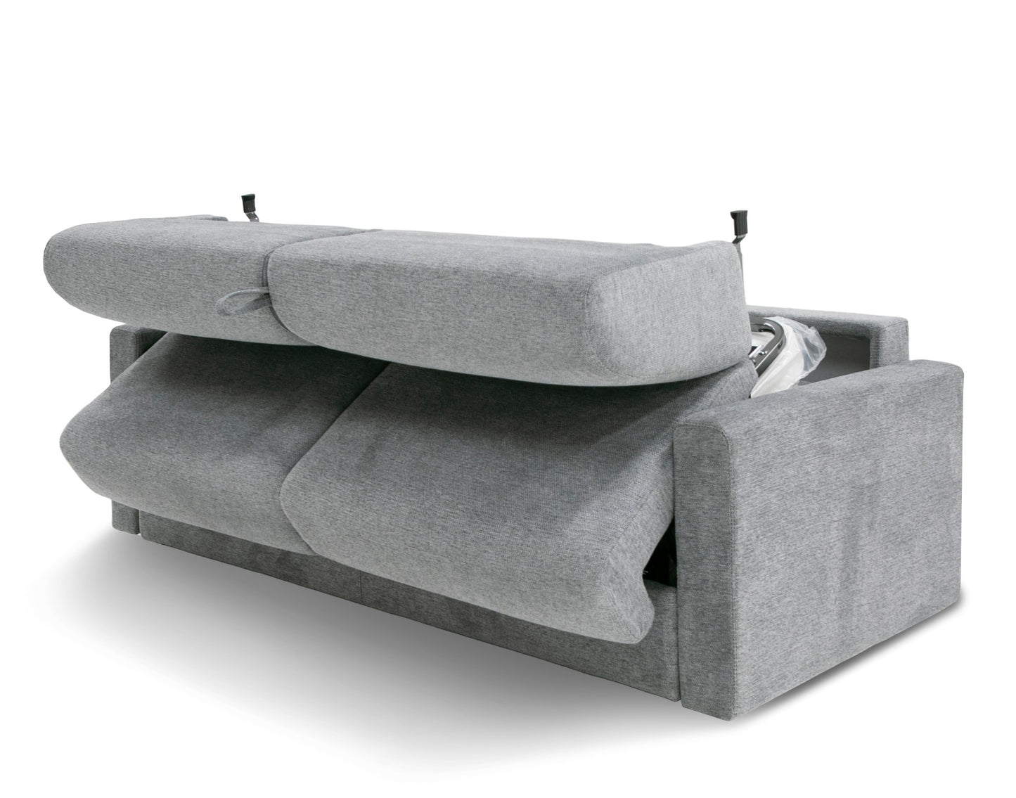 Lamod Italia Revers Italian Modern Grey Fabric Full Sofa Bed