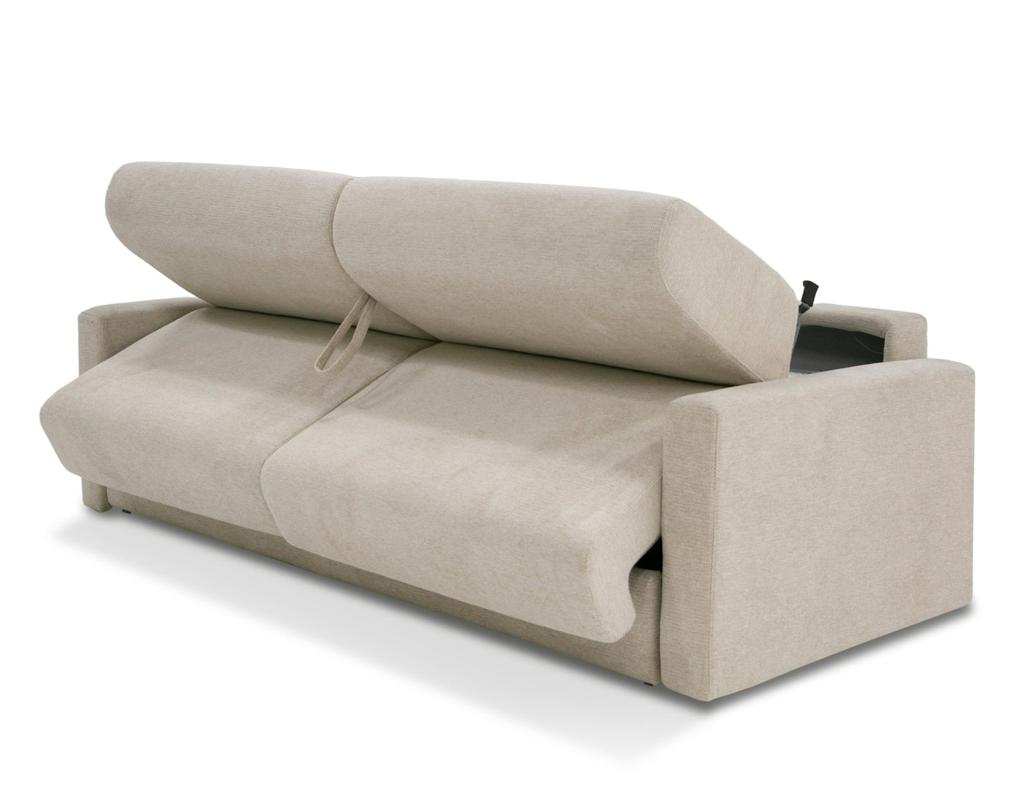 Lamod Italia Revers Italian Modern Sand Fabric Queen Sofa Bed