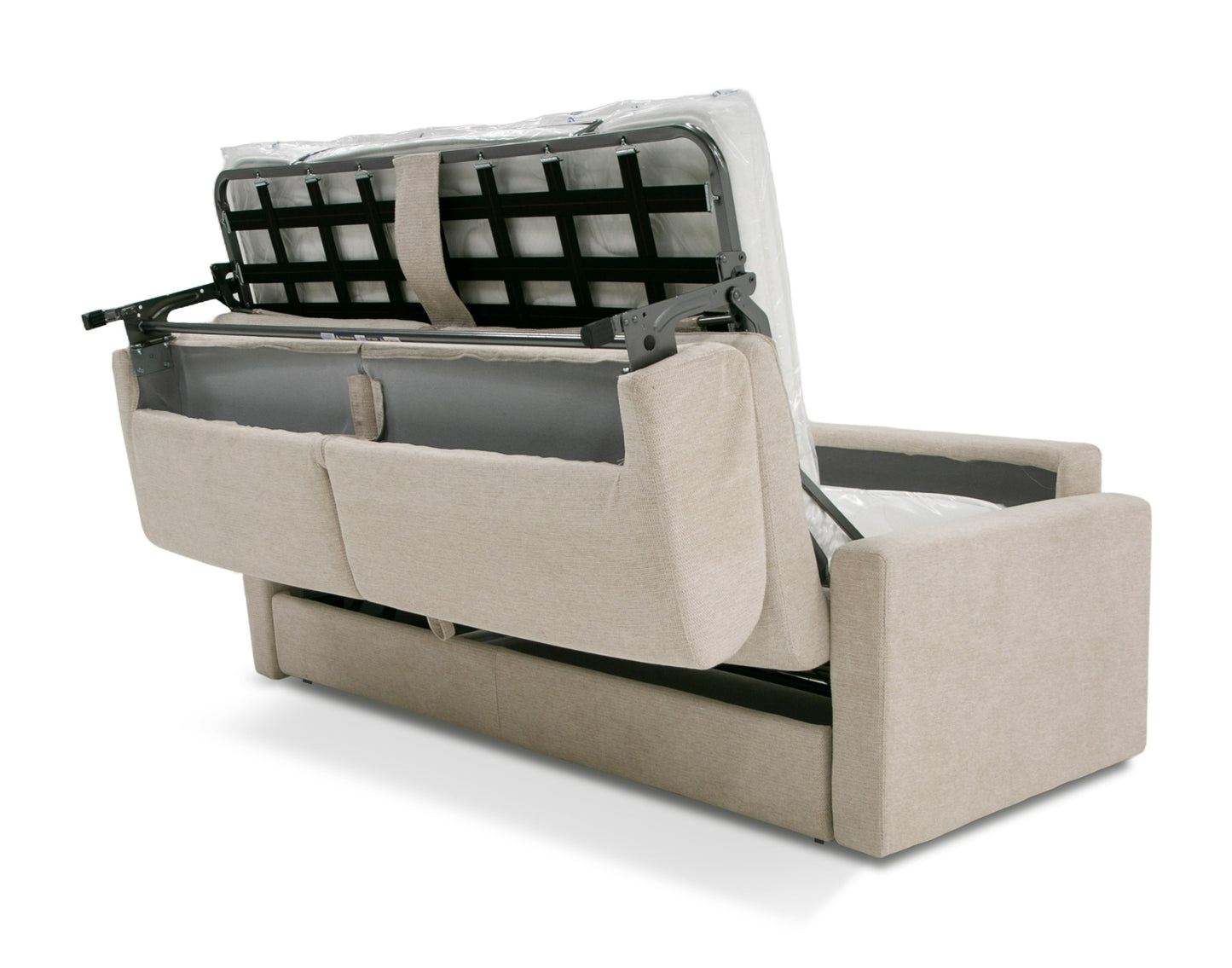 Lamod Italia Revers Italian Modern Sand Fabric Queen Sofa Bed