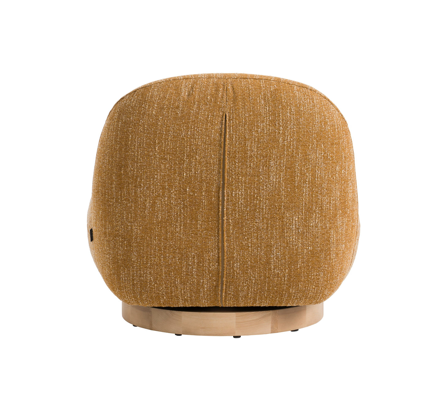 Modrest Renee Modern Mustard Fabric Swivel Accent Chair