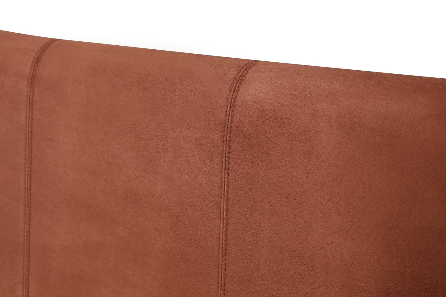 Modrest Roma Modern Burnt Orange Microfiber Upholstered Bed