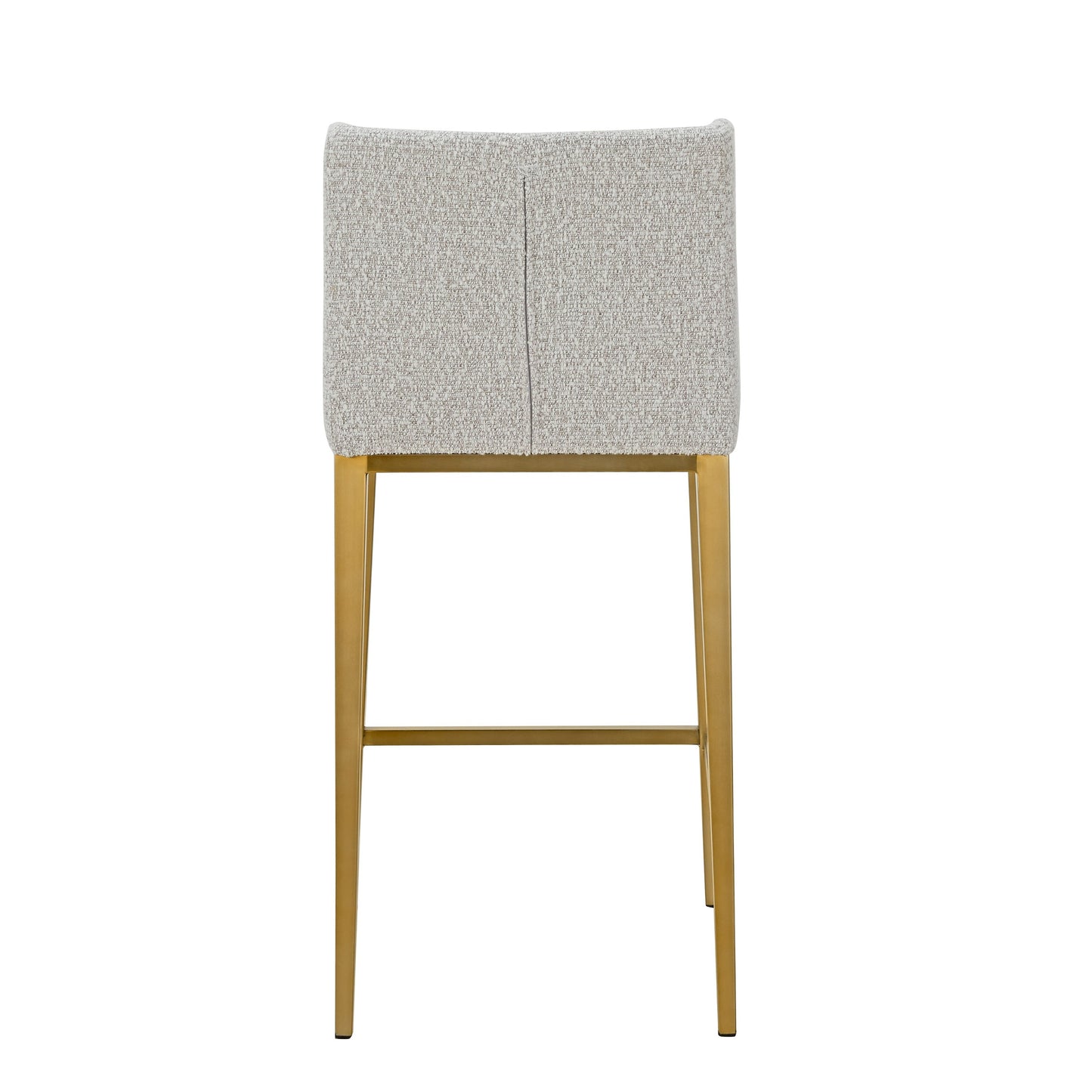 Modrest Mimi Modern Light Grey Fabric Antique Brass Counter Stool
