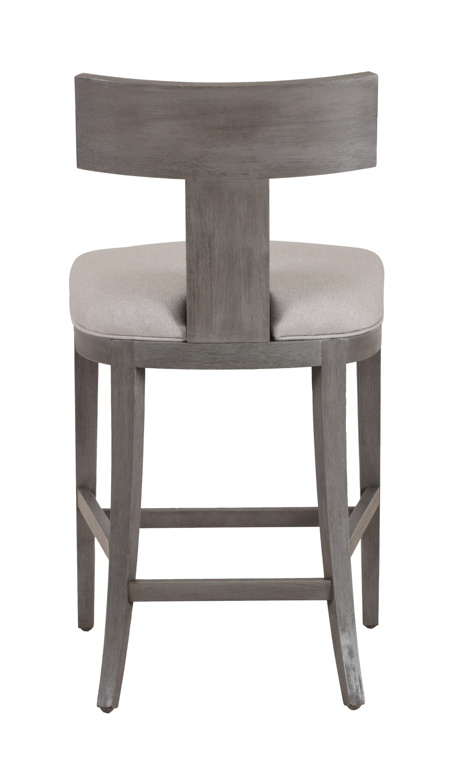 Modrest Fabien Mid-Century Modern Beige Linen Grey Wash Counter Chair