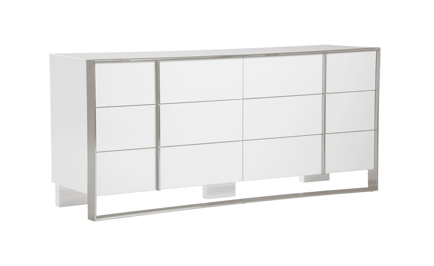Modrest Cartier Modern White Stainless Steel Dresser