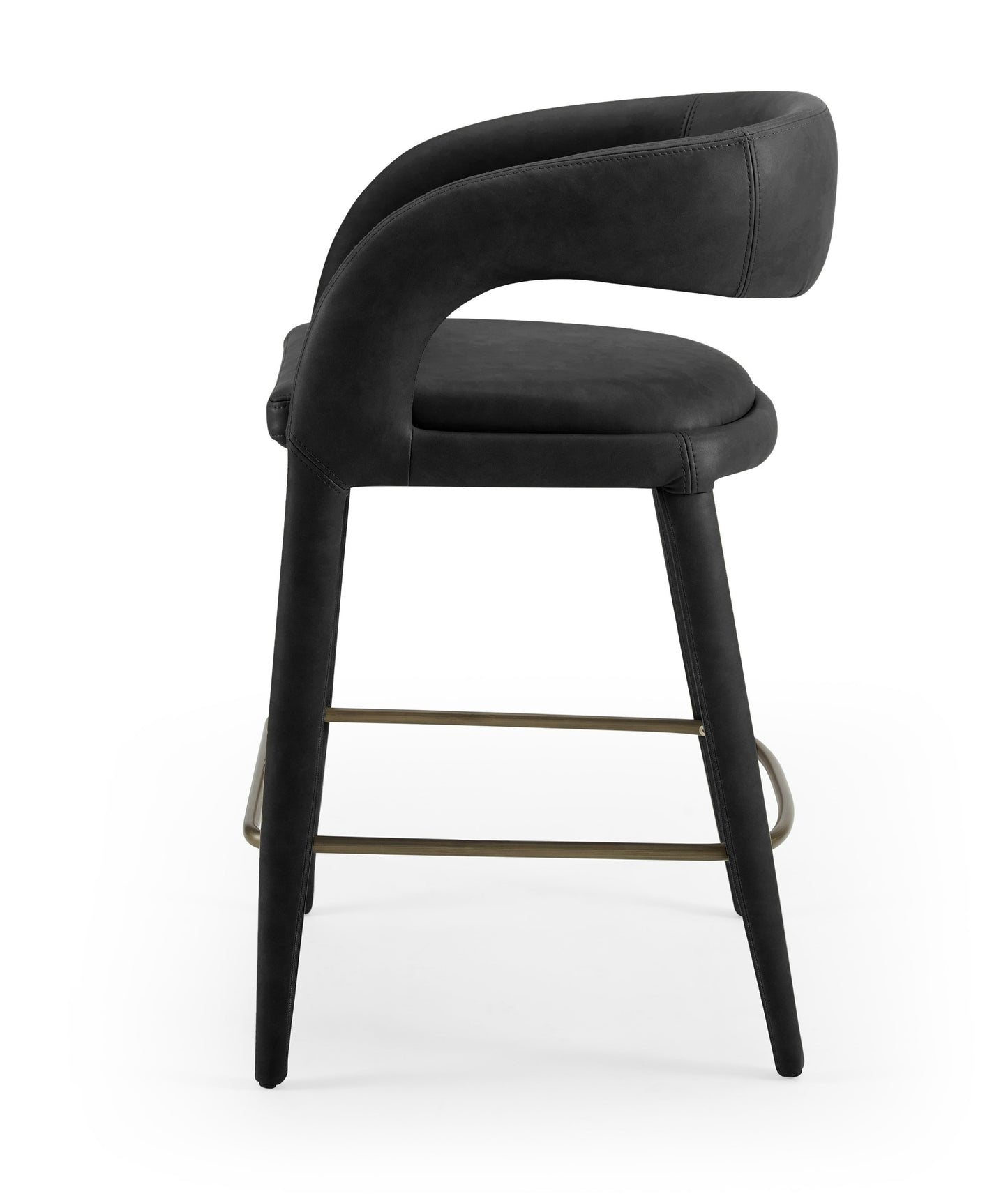 Modrest Faerron Modern Black Leatherette Counter Chair
