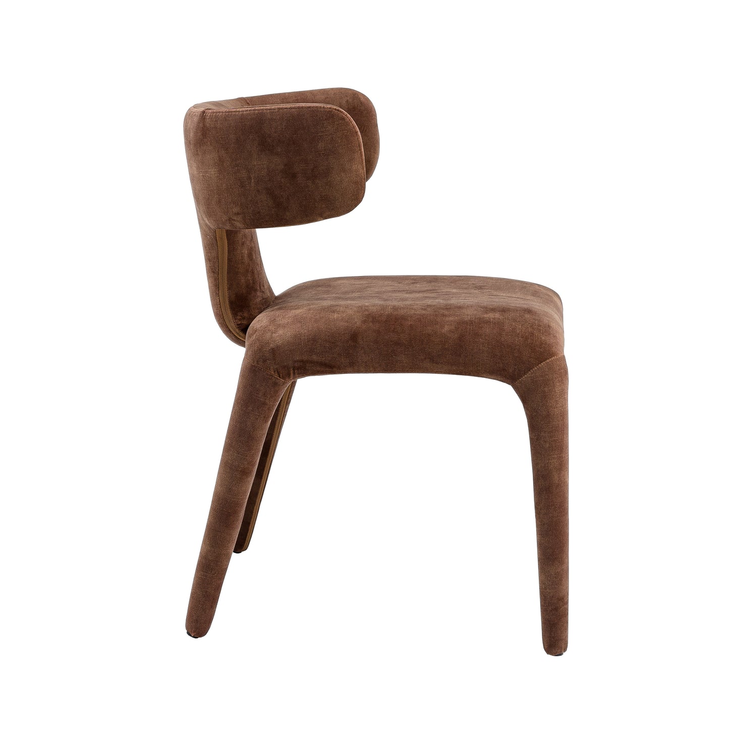 Modrest Saehee Modern Camel Velvet Fabric Dining Chair