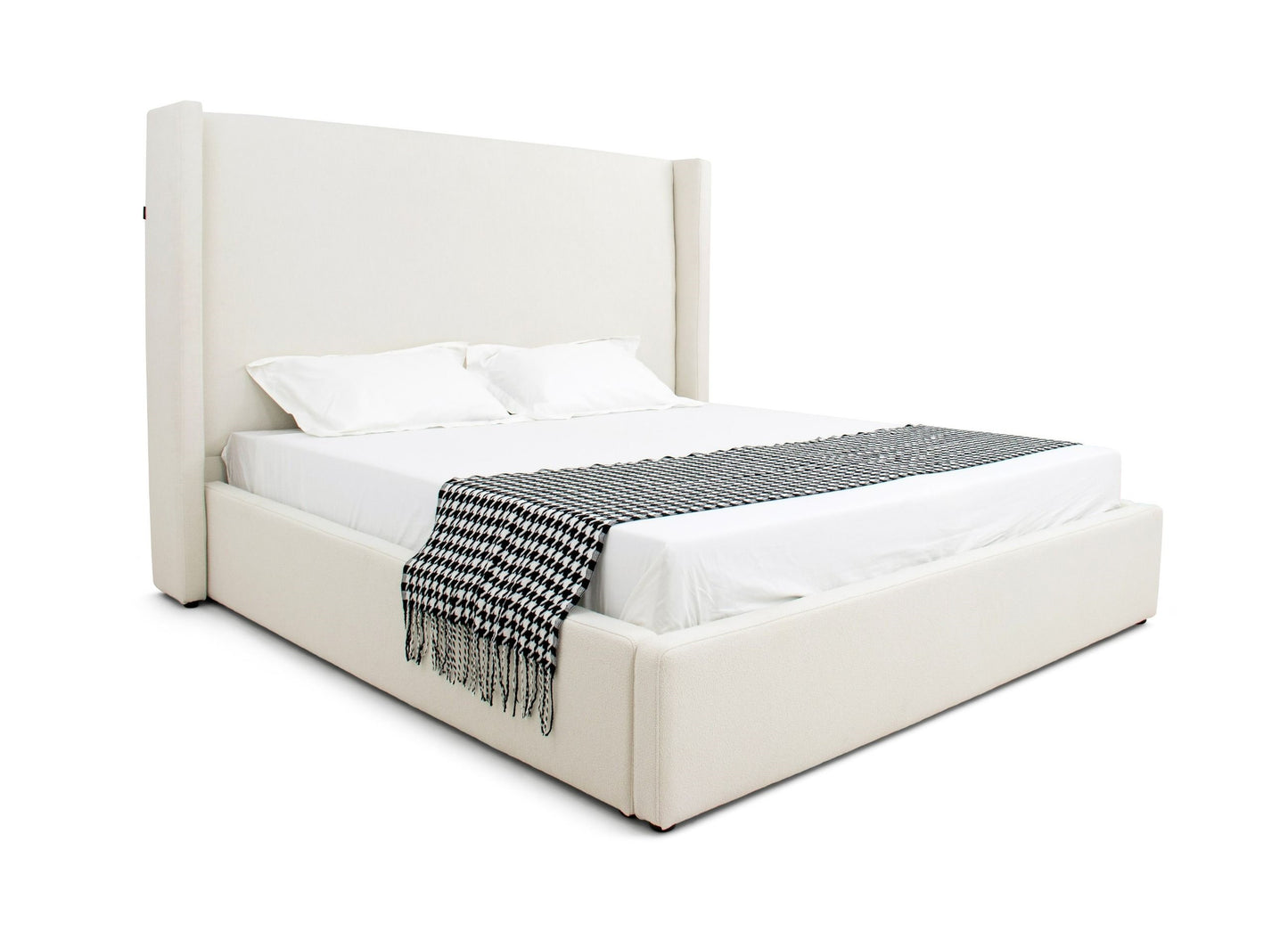 Modrest Byrne Modern Off White Fabric Bed