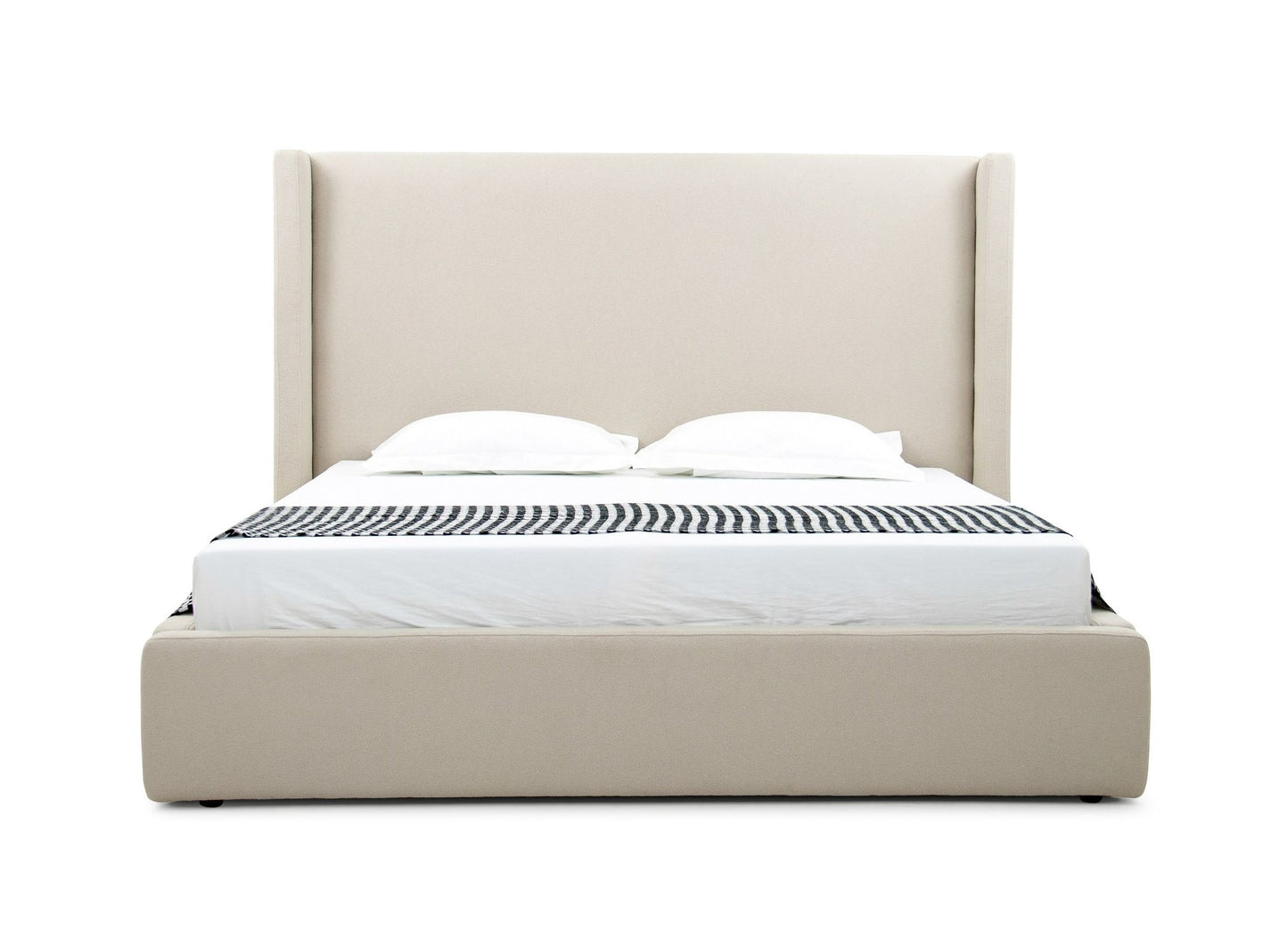Modrest Byrne Modern Beige Fabric Bed