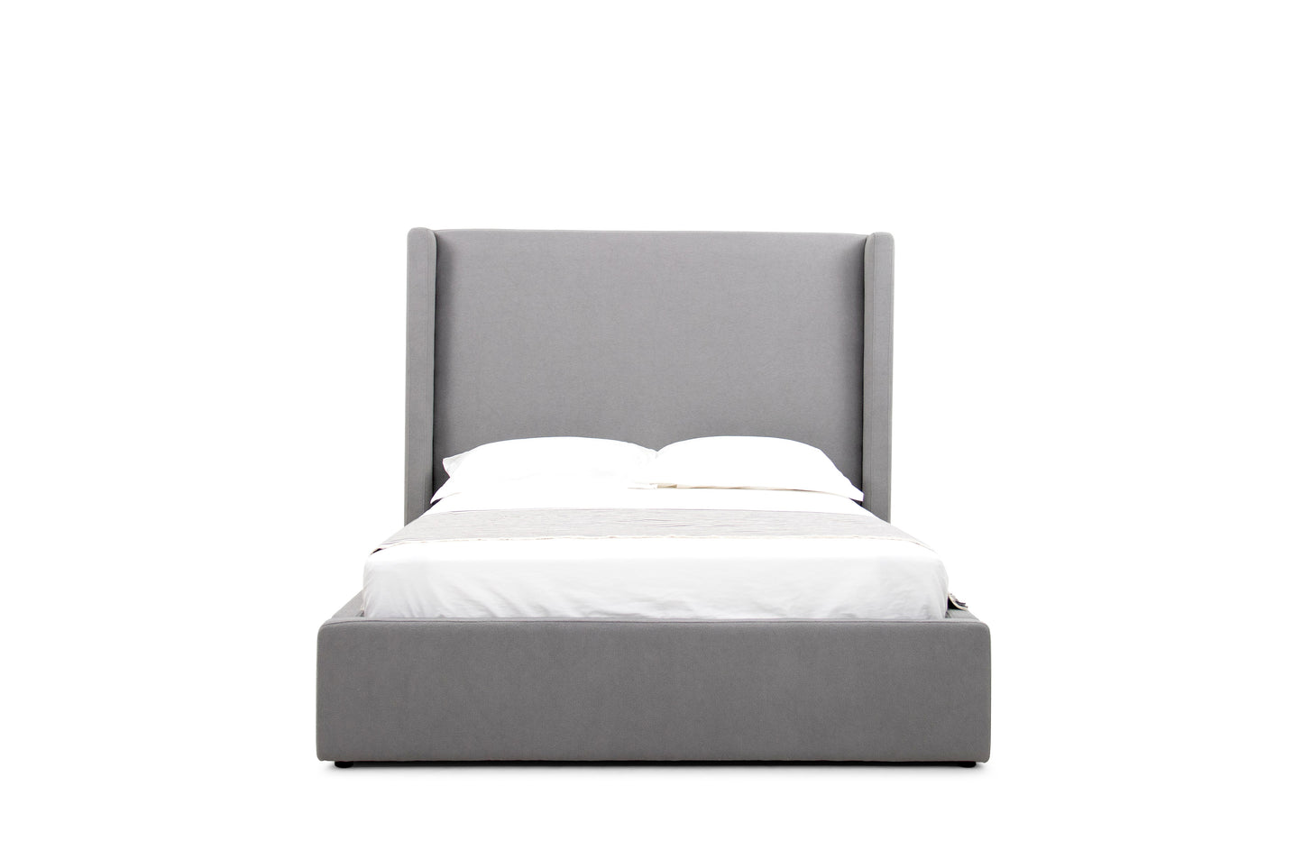 Queen Modrest Byrne Modern Grey Fabric Bed