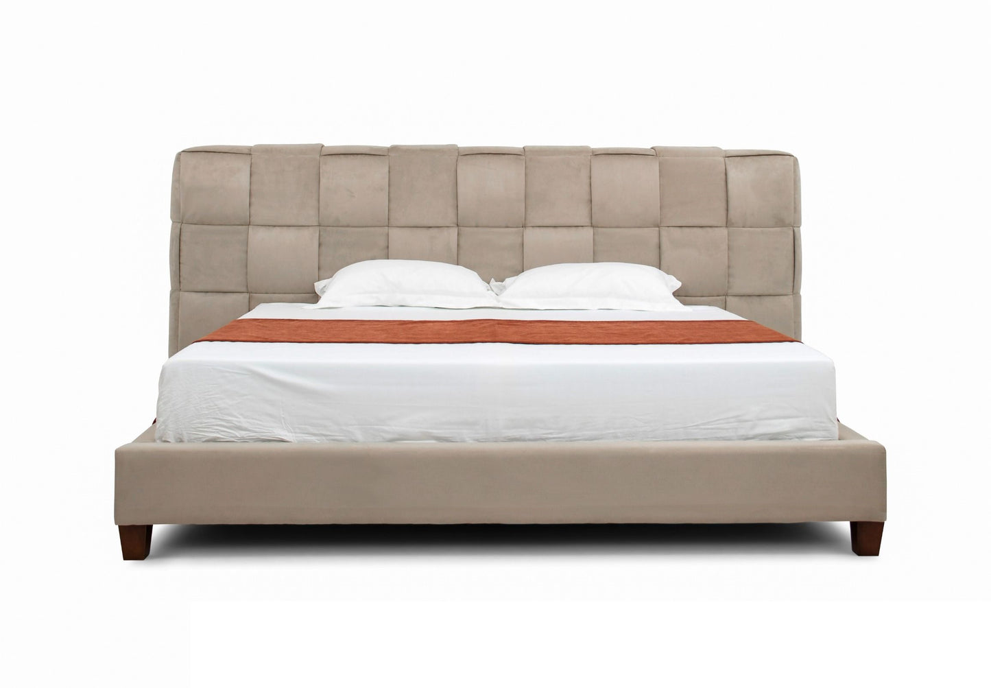 Modrest McKamey Modern Beige Fabric Bed