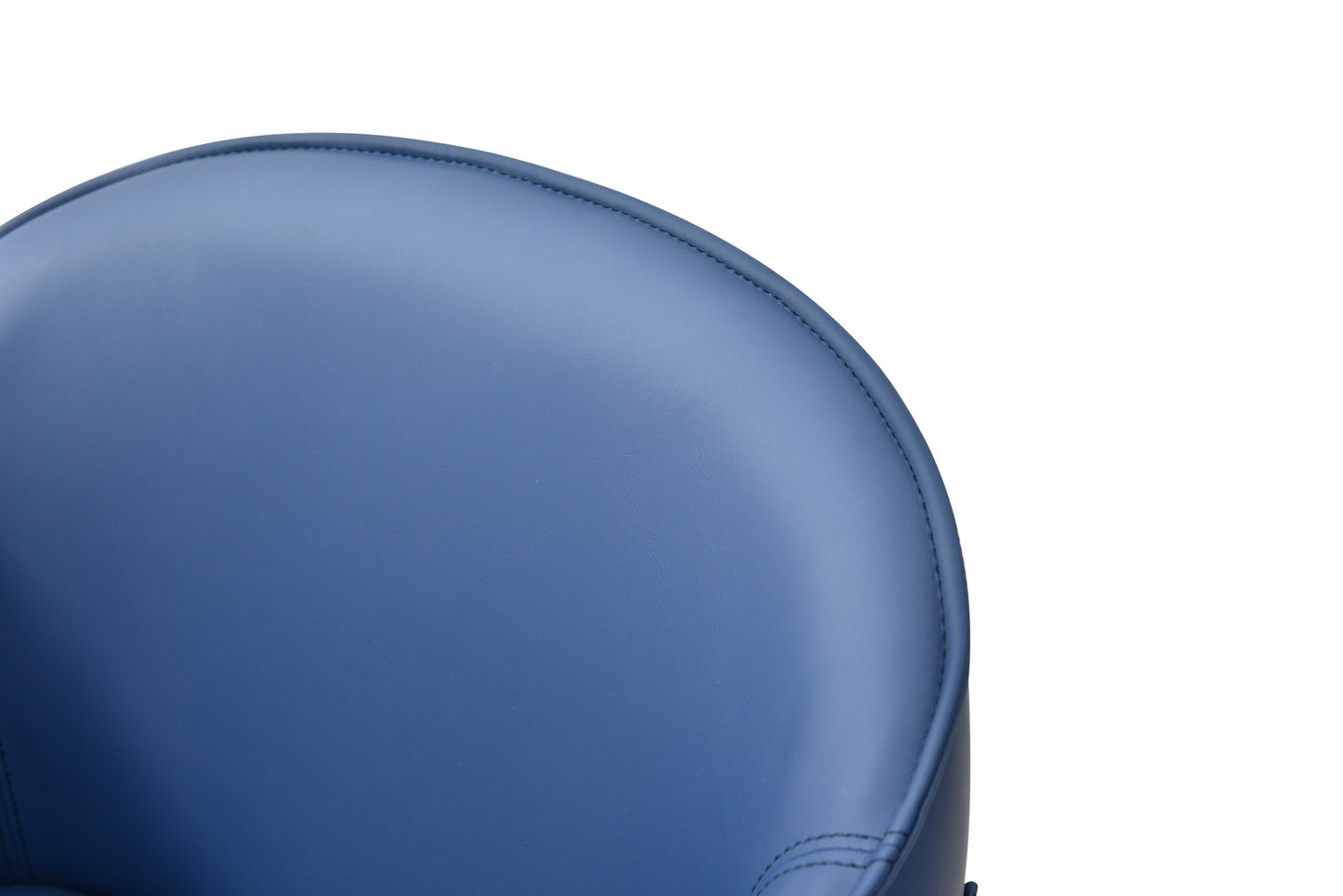 Modrest Calderon Modern Blue and Beige Vegan Leather Counter Chair