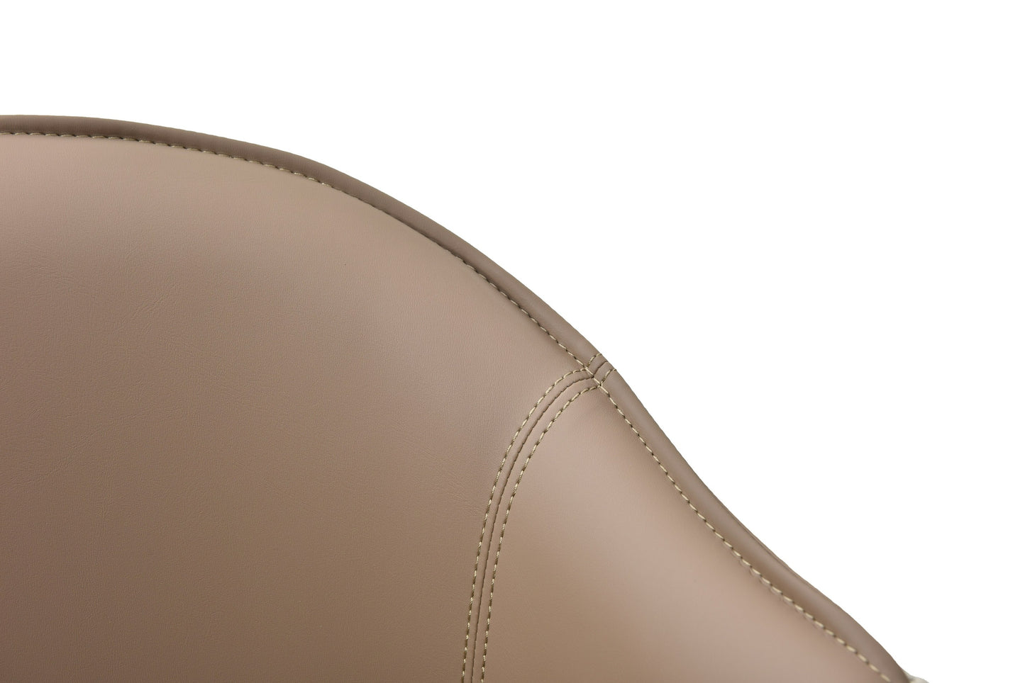Modrest Calderon Modern Brown and Beige Vegan Leather Counter Chair